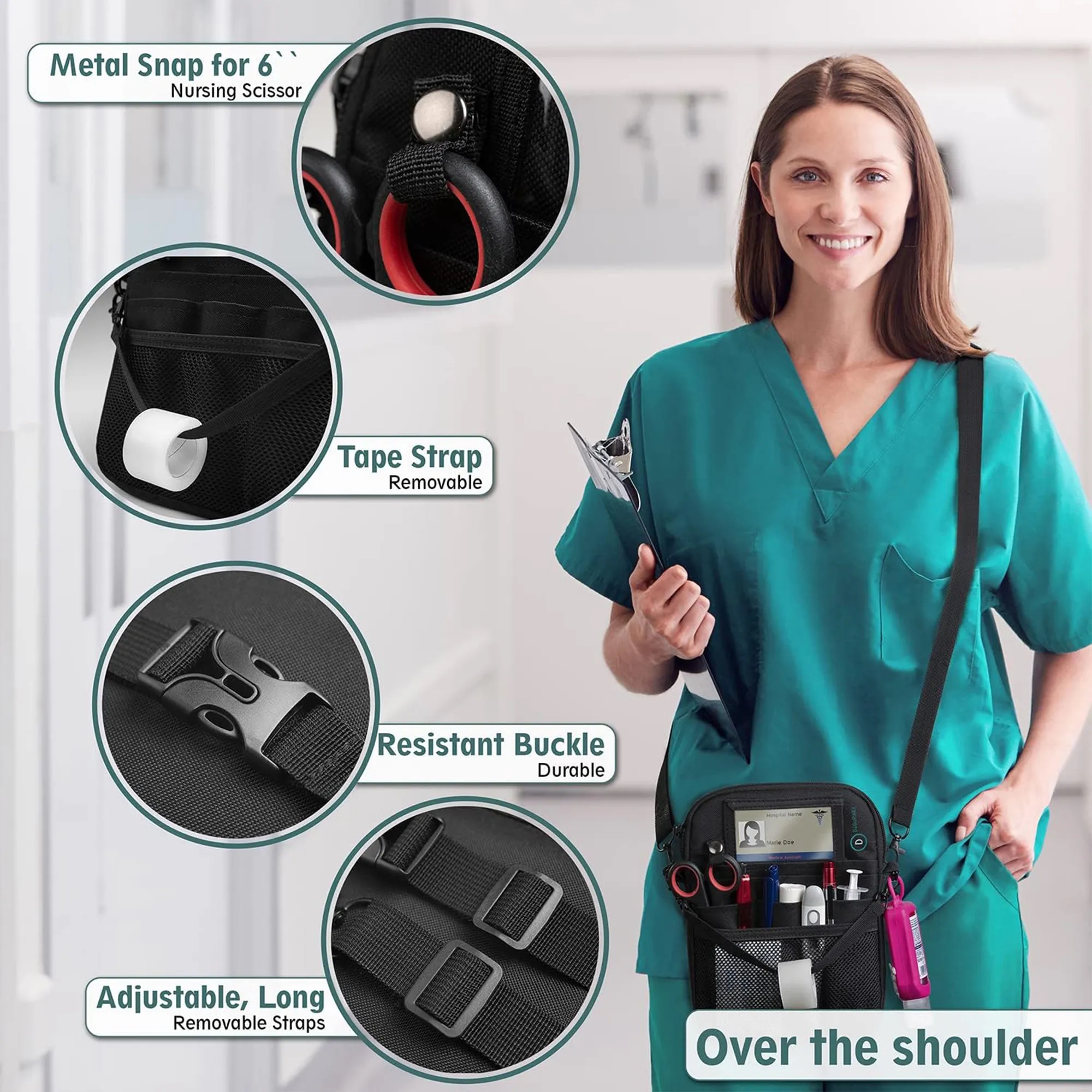 Stock Multifunctional Nurse Tool Belt Pocket Organizer 5