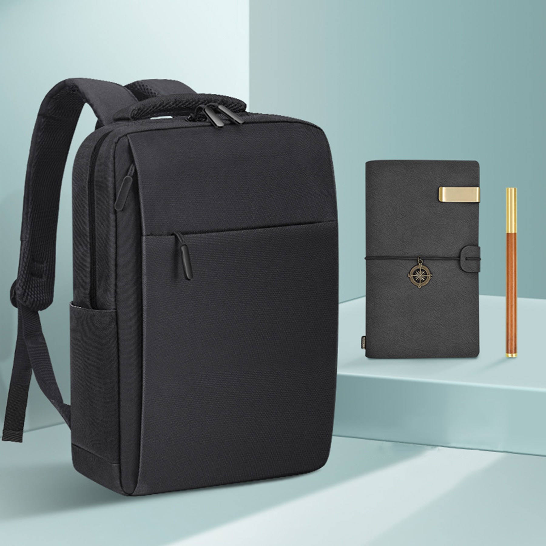 Business Travel Backpack Set Including Notebook And Pen 2
