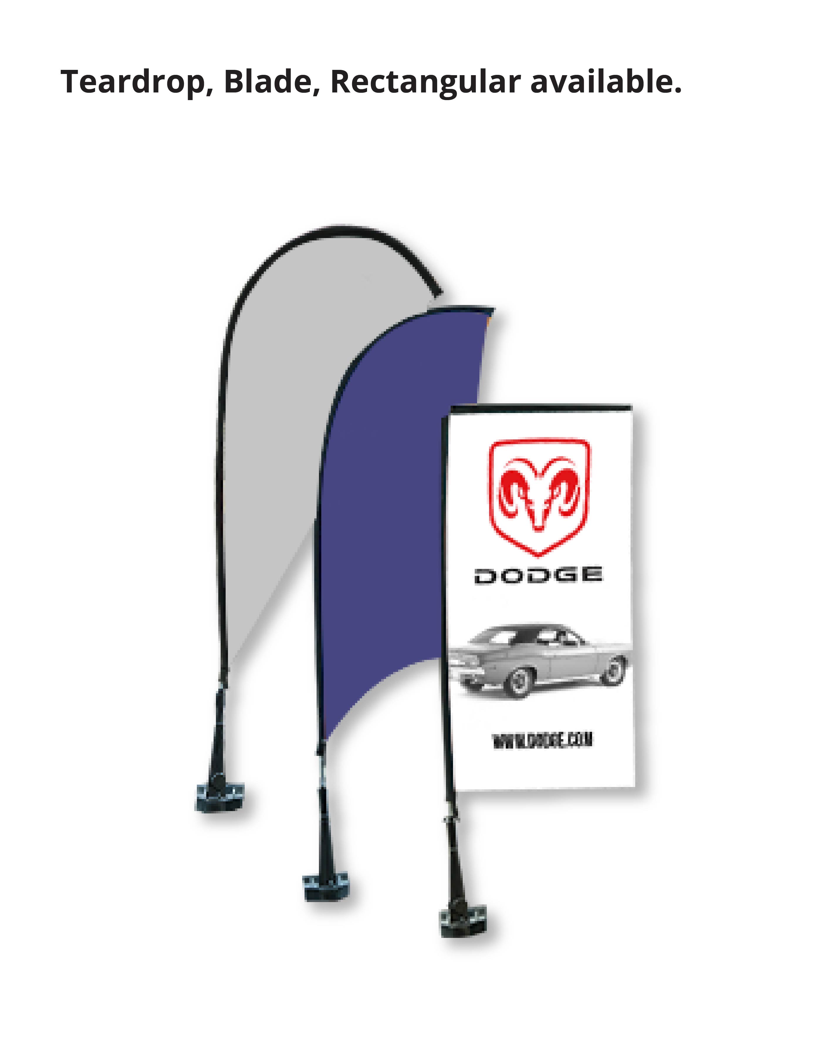 Car Window Teardrop Flag Double Sided (33") 2