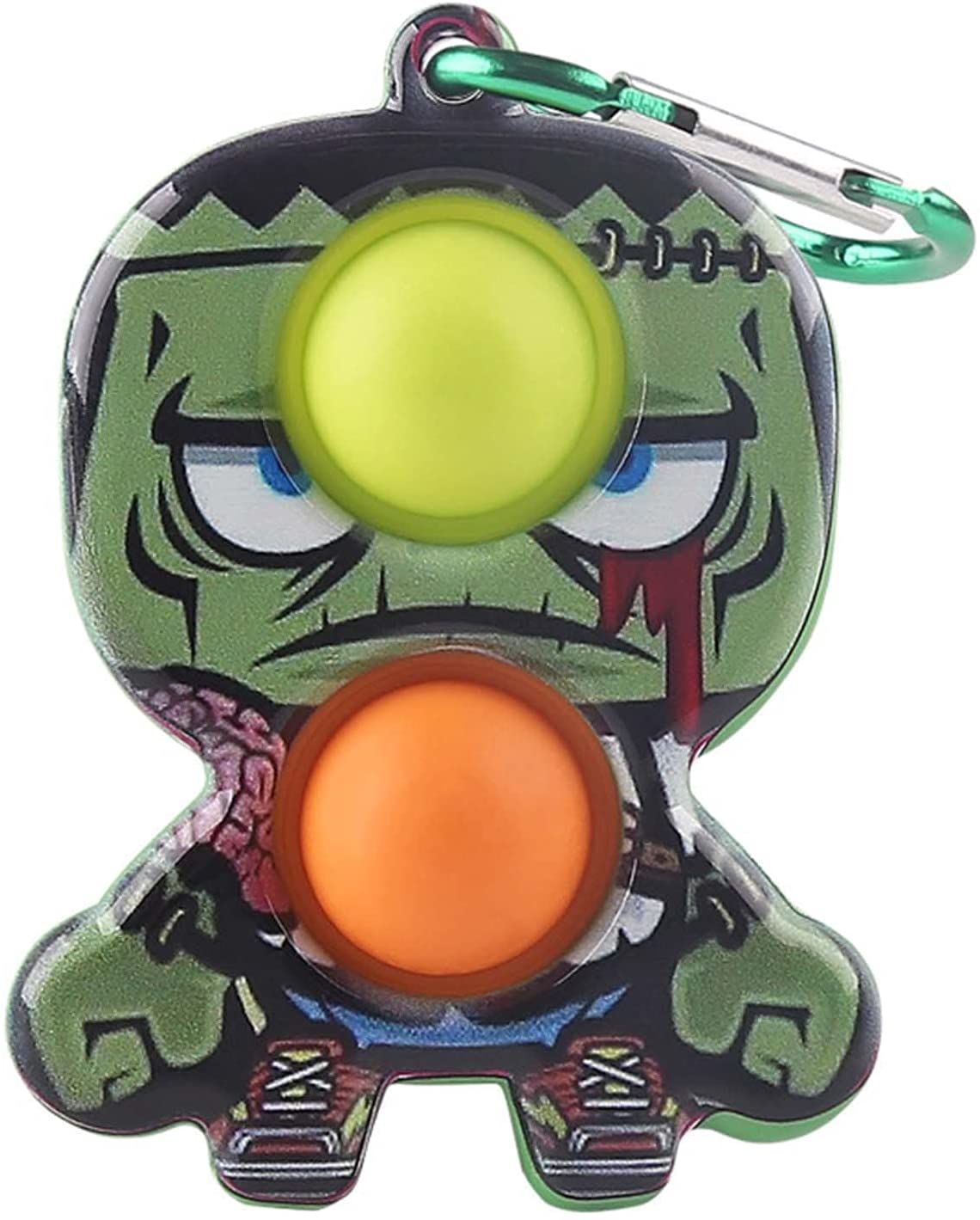 Halloween Push Pop Bubble Fidget Toy w/ Keychain for Children and Adult 3