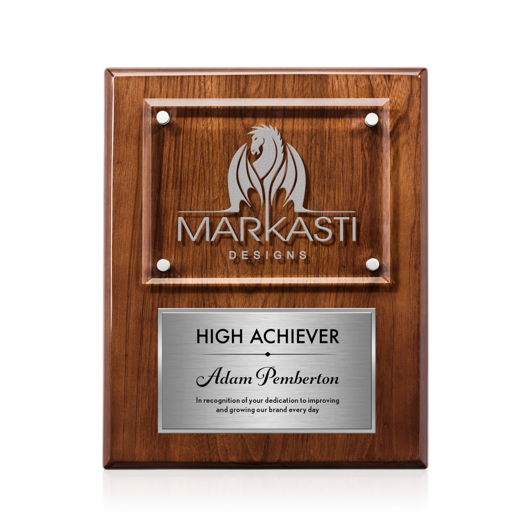 Gossamer Plaque - Walnut/Silver 2
