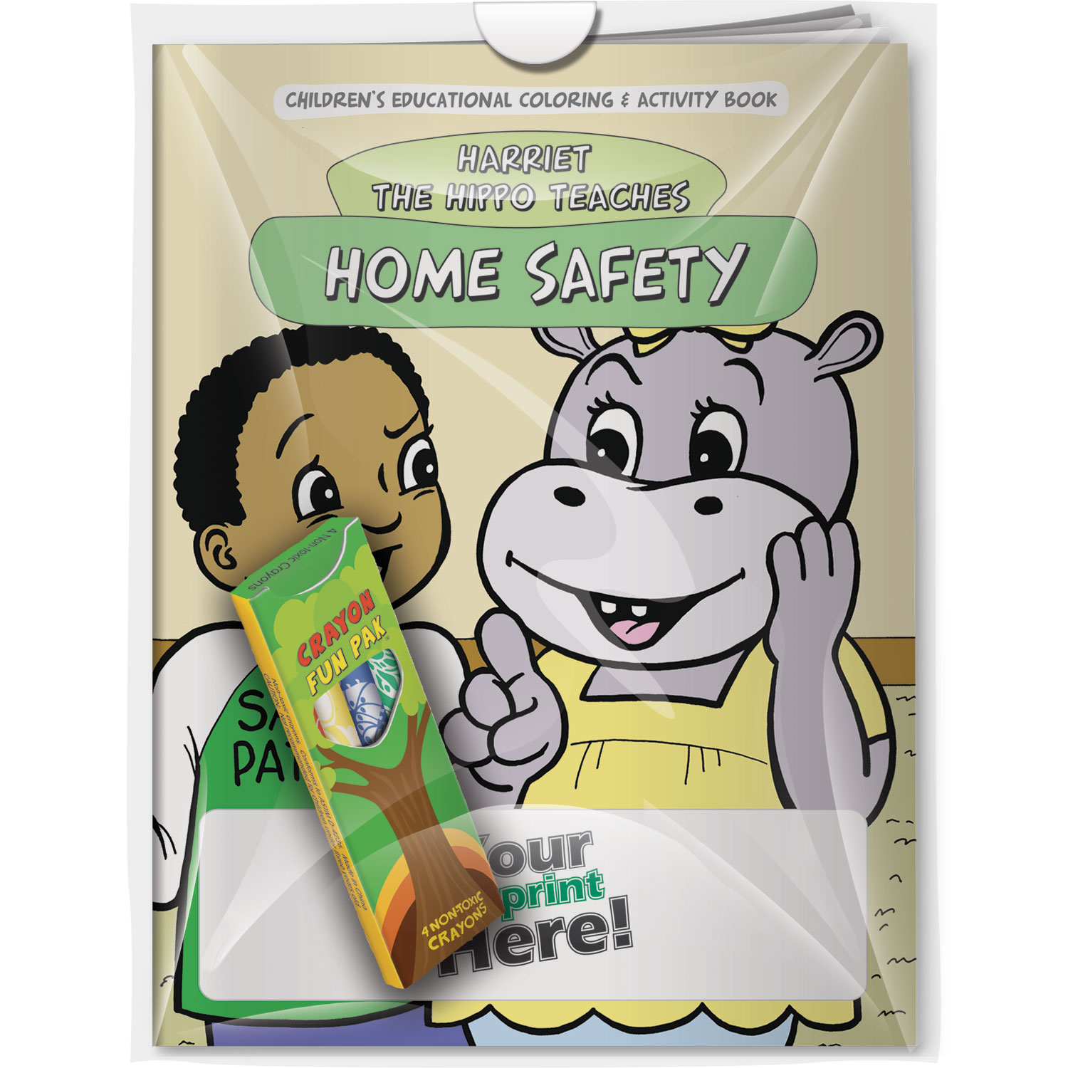 Combo Pack - CB1013 Coloring Book & 4-Pack of Crayons in a Poly Bag 3
