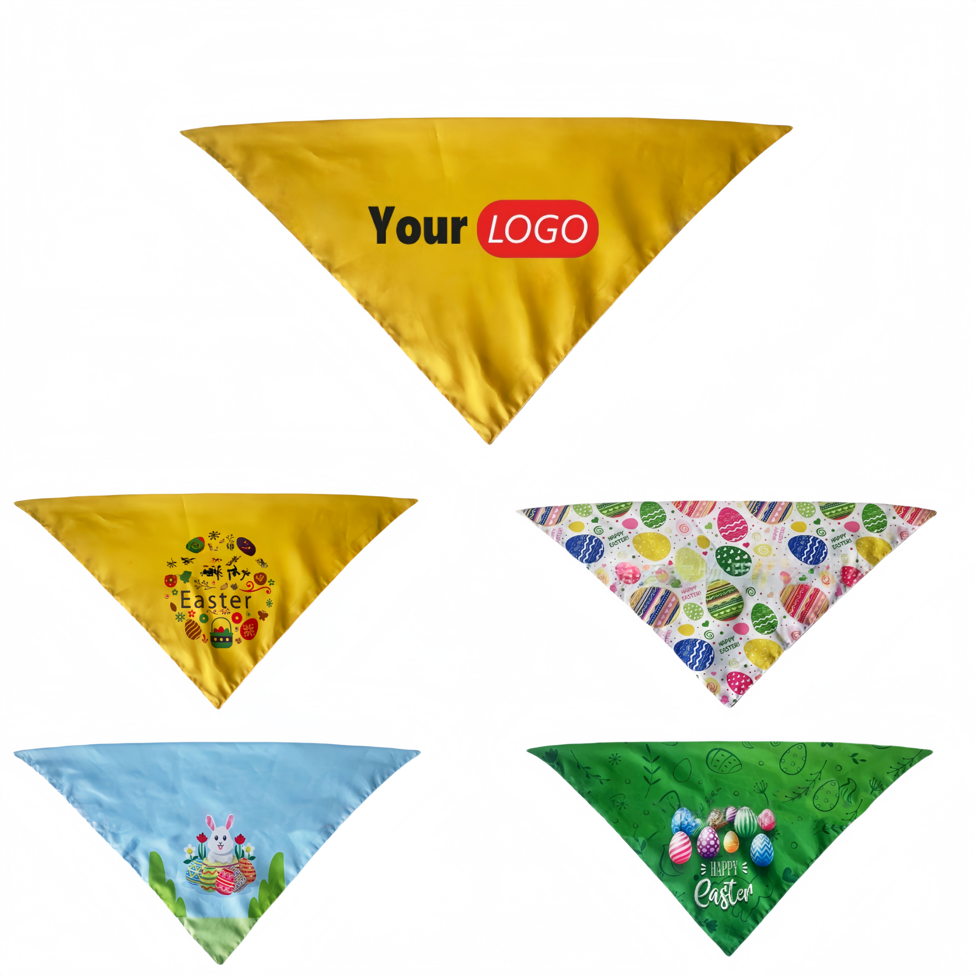 Full Color Triangle Pet Bandana MOQ 50 2