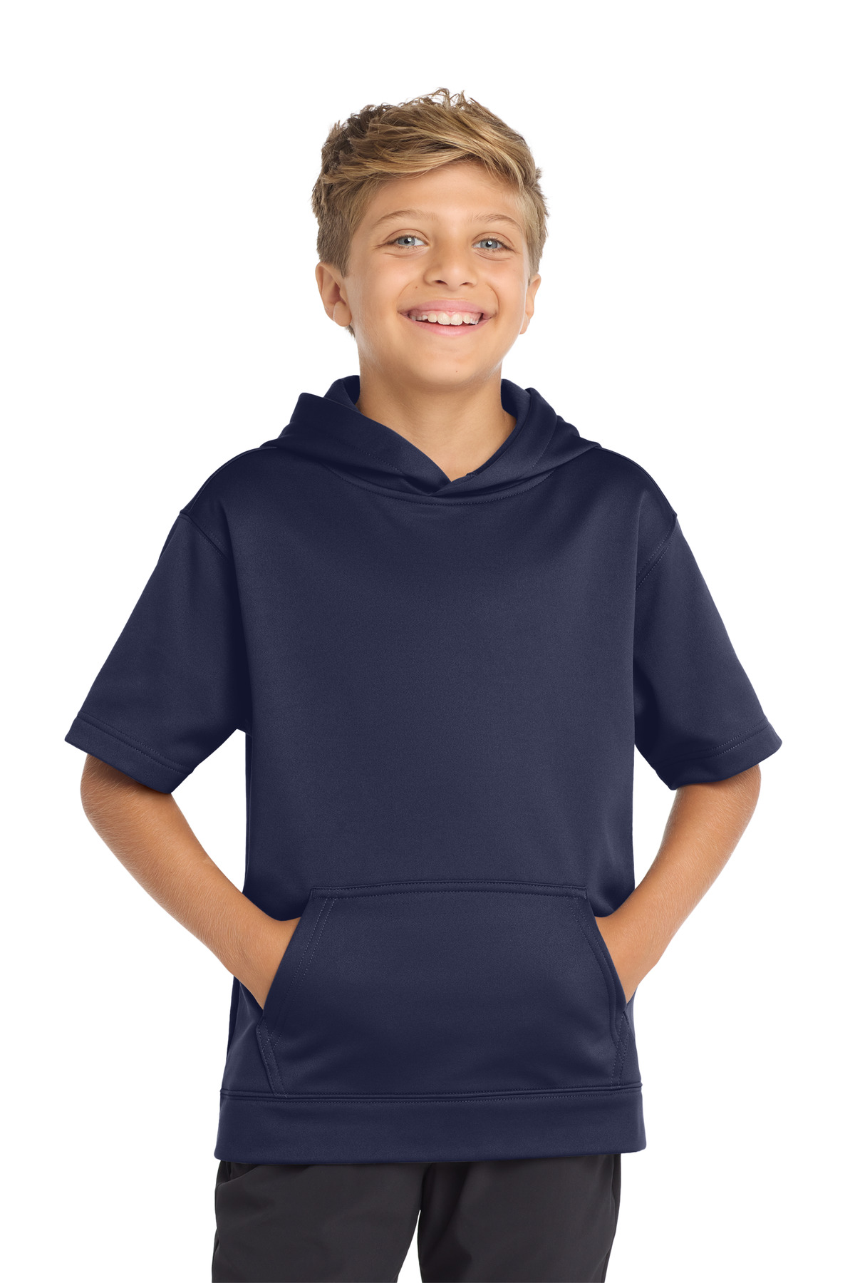 Sport-Tek Youth Sport-Wick Fleece Short Sleeve Hooded Pullover. YST251 11