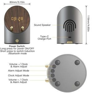2 in 1 Wireless Induction Speaker With Digital Alarm Clock 5