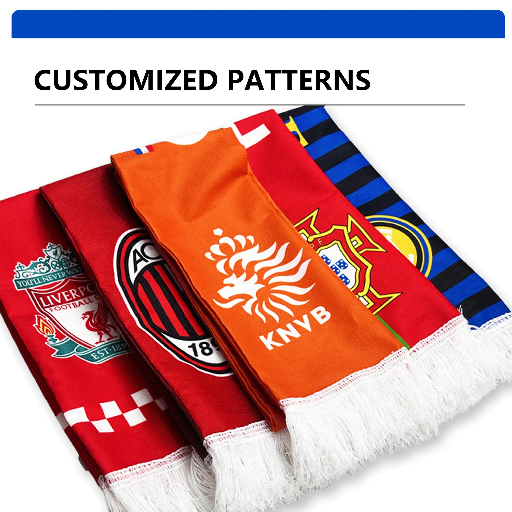 Knitted Polyester Football Scarf Free Shipping 2