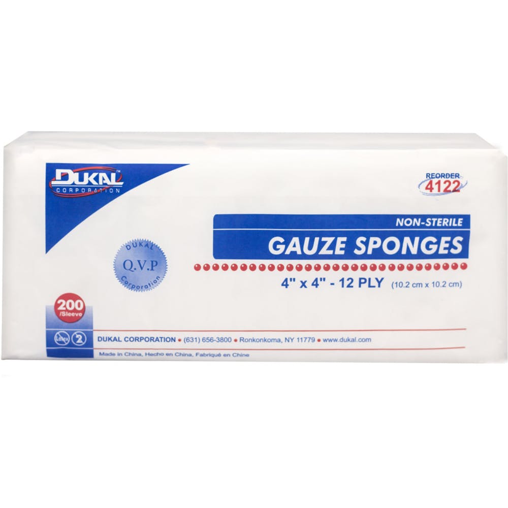 Gauze Sponges - 4" x 4" 12 ply Non-Sterile 1