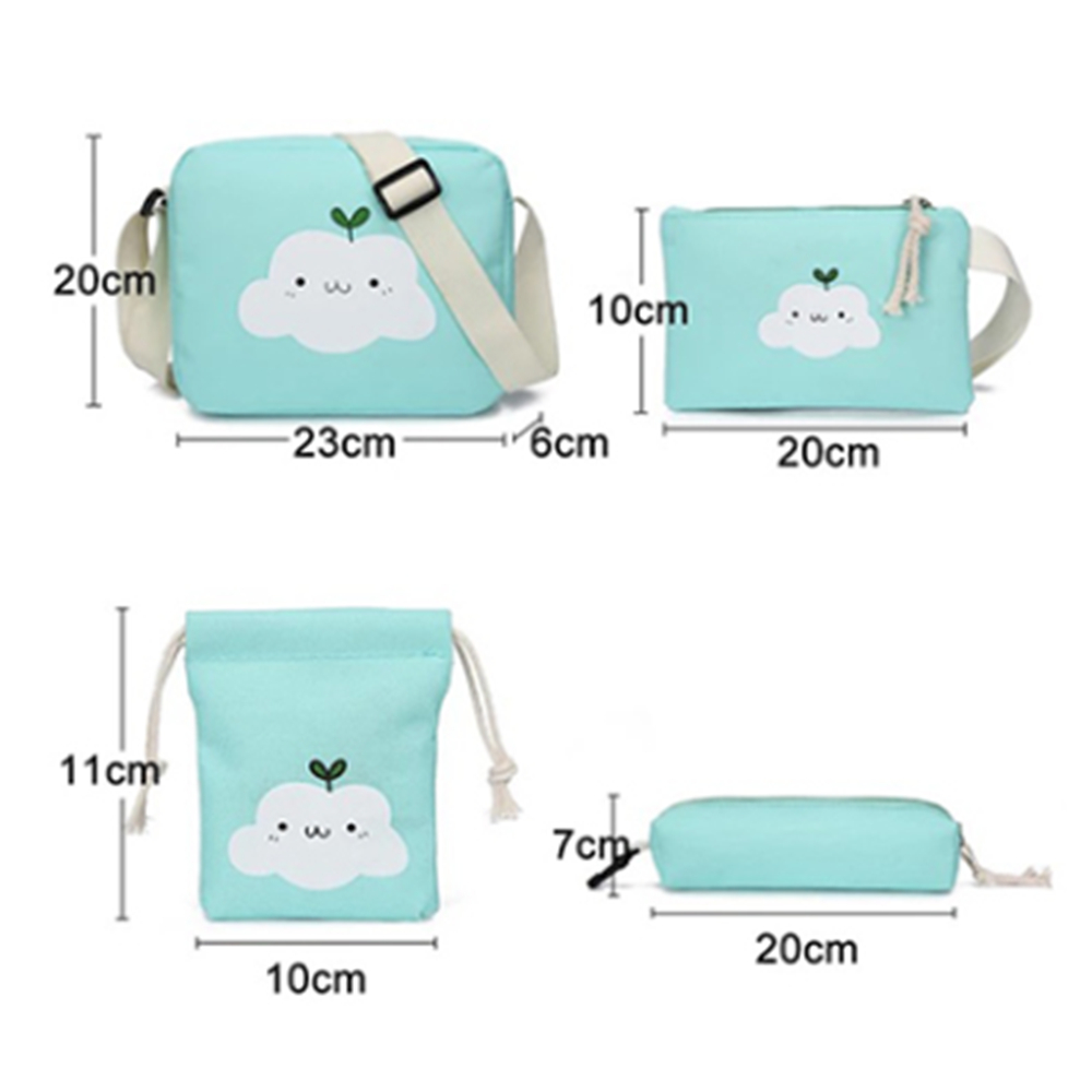5-Piece Multi Function Fashion School Bag Set Kit 4