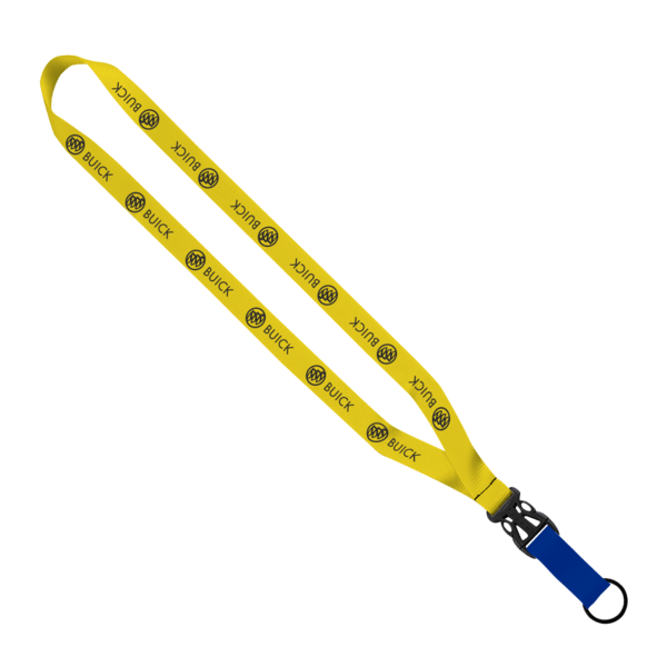 3/4" Multi-Color Polyester Lanyard with Slide Buckle Release & Split-Ring 42