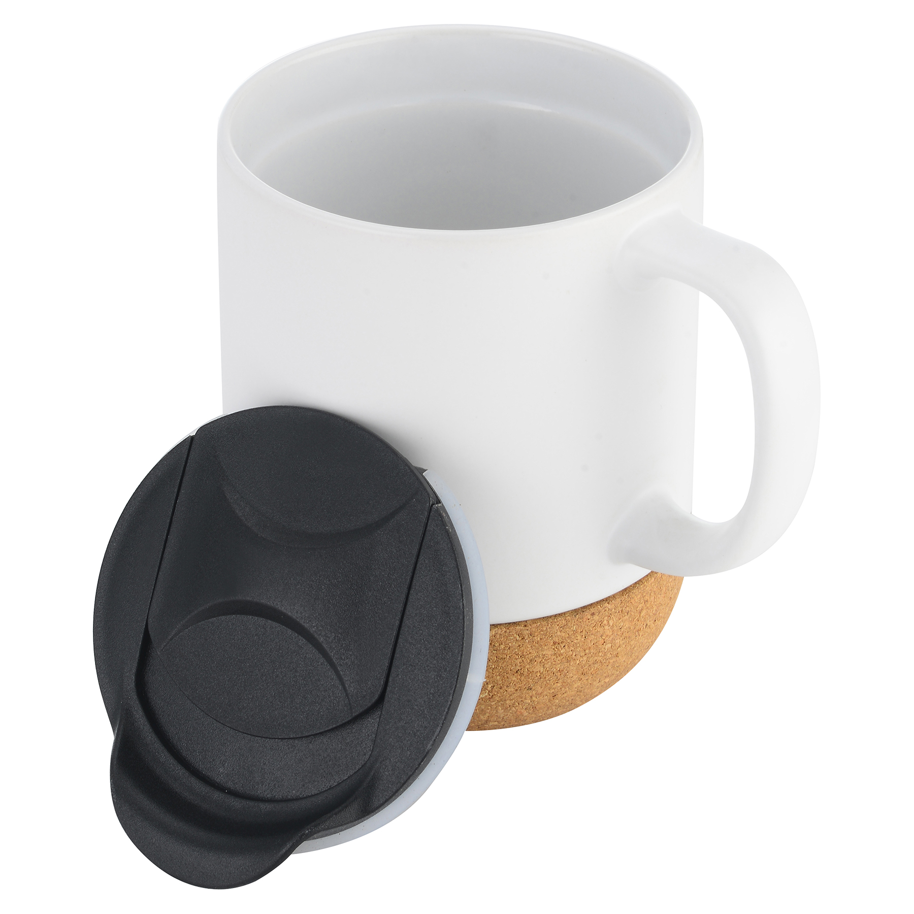 CorkLuxe Ceramic 12oz Mug With Matte Finish and Cork Bottom 10