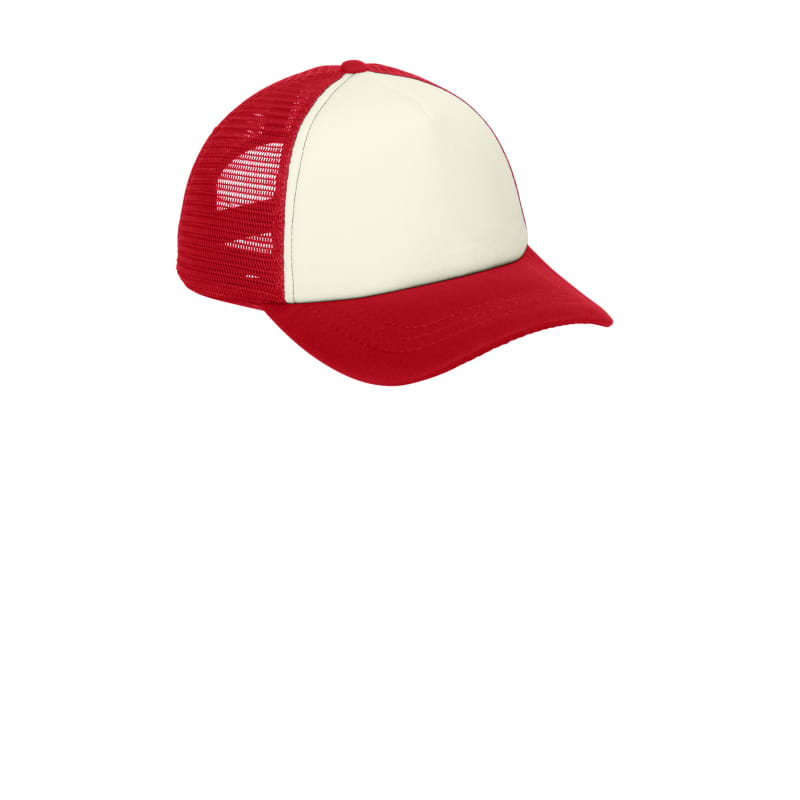 Port Authority 5-Panel Twill Foam Trucker Cap. 6