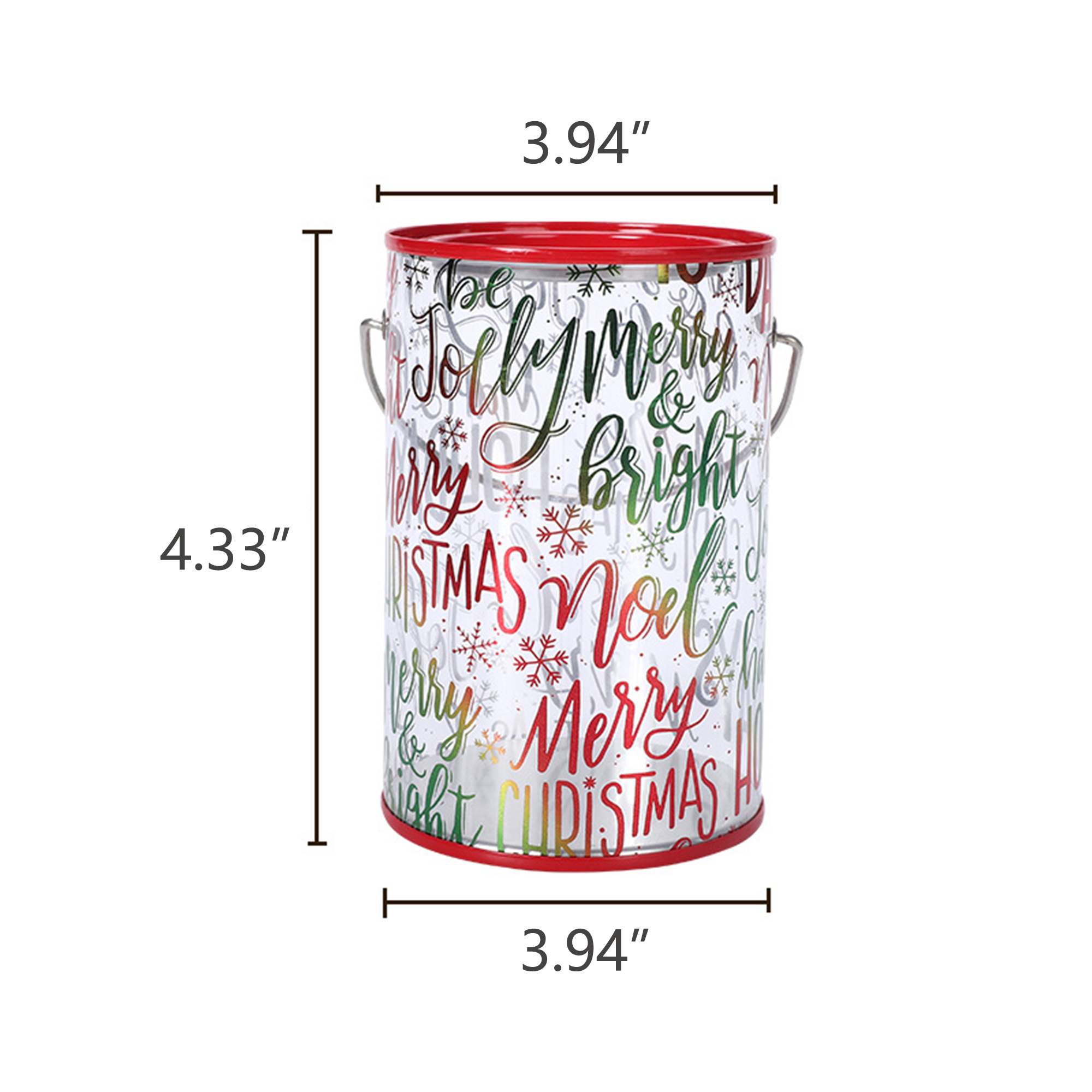 Christmas Tinplate Cover Candy Jar 2