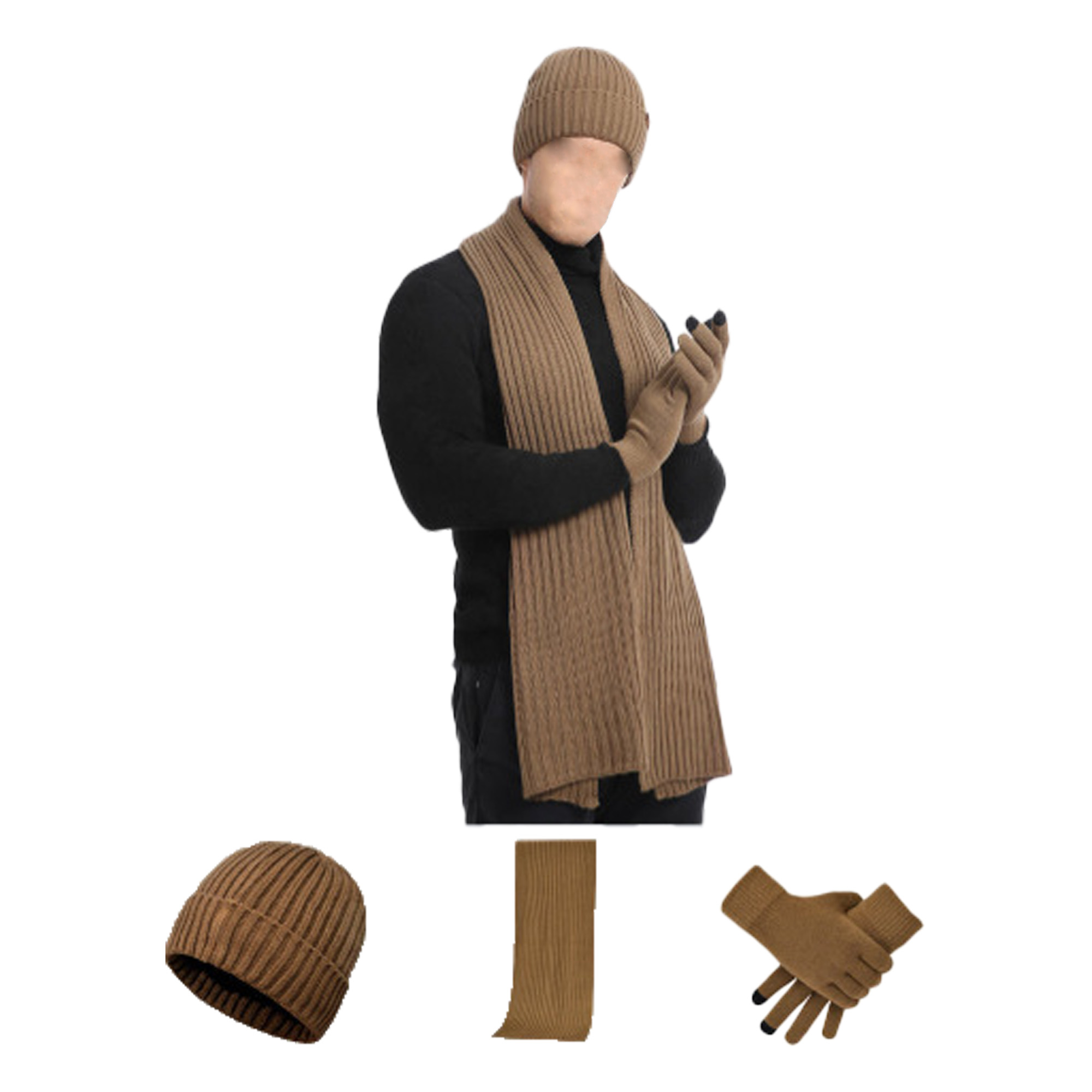 Winter Beanie Scarf And Gloves Set 2