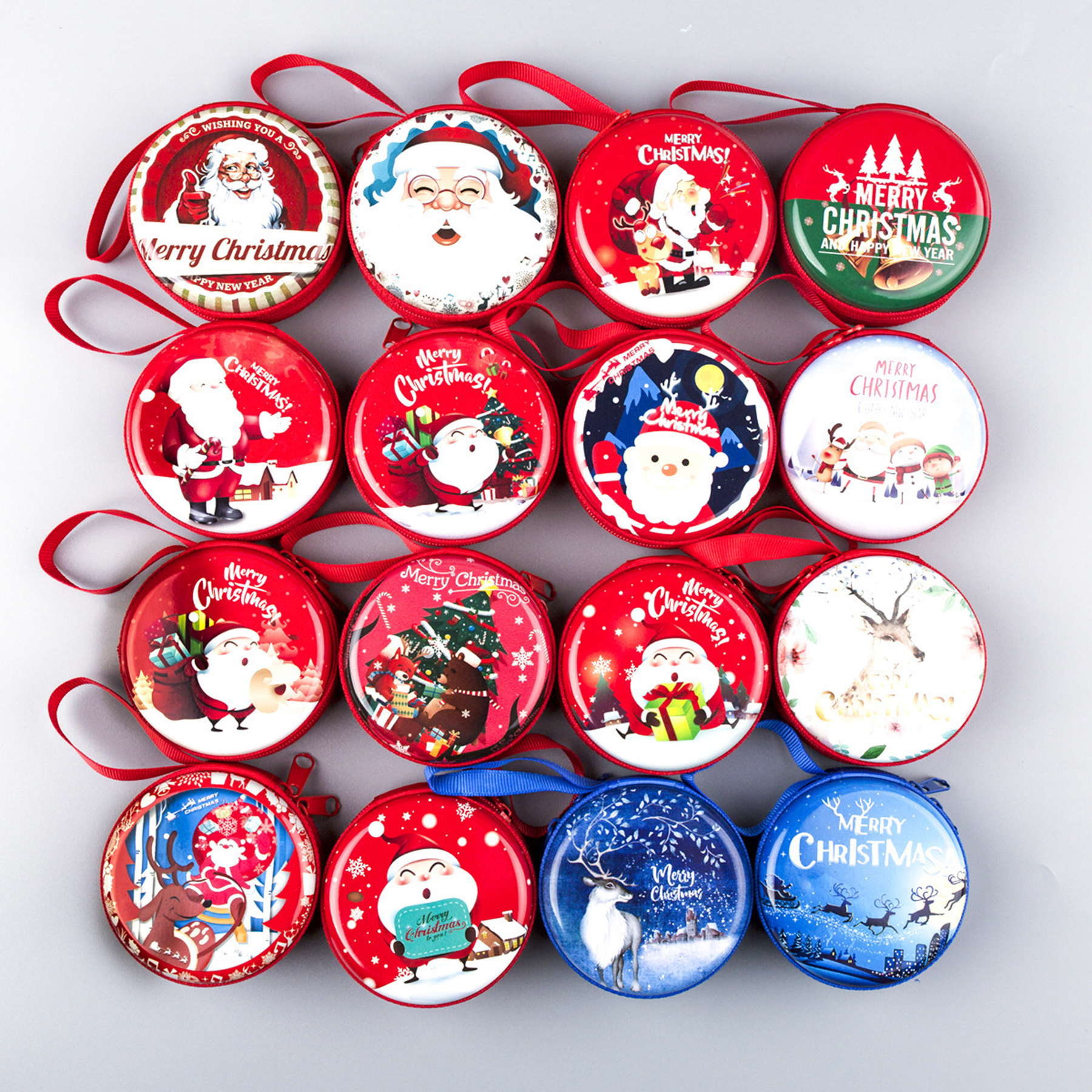 Round Christmas Mini Wallet Purse 1