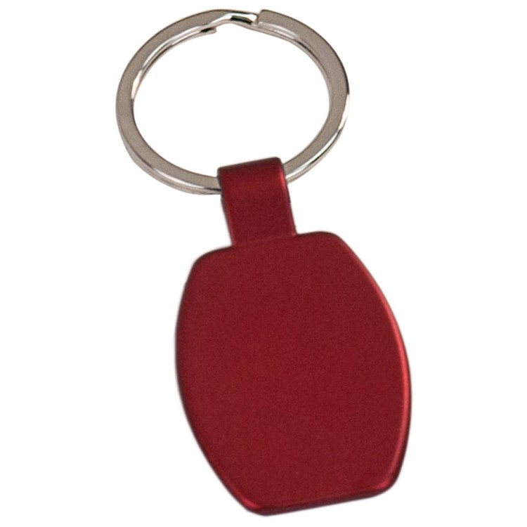 Red Laser Engraved Metal Key Tag 1