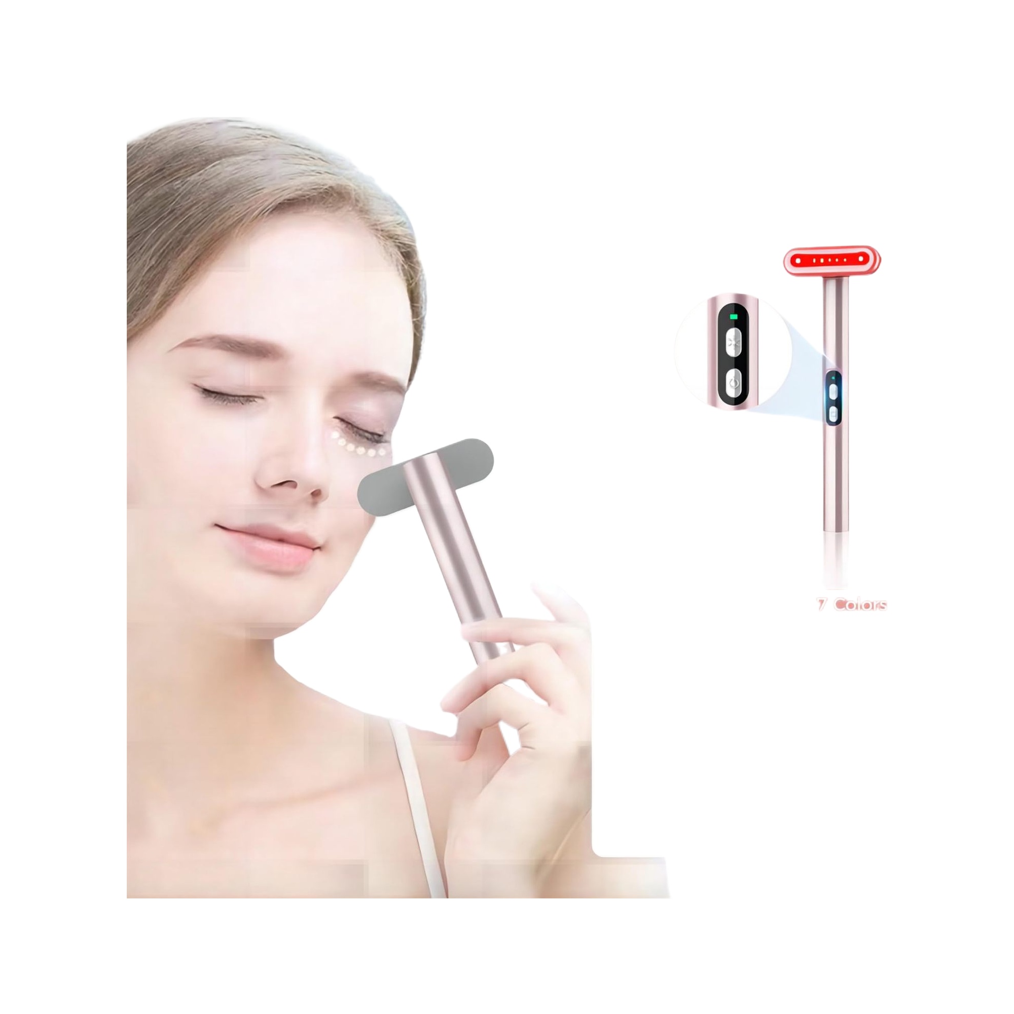 7-in-1 LED Facial Massager with Microcurrent Face Skincare Wand 1