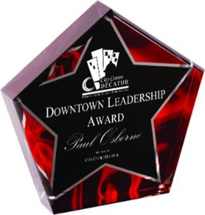 5" Red Velvet Star Acrylic Awards 2