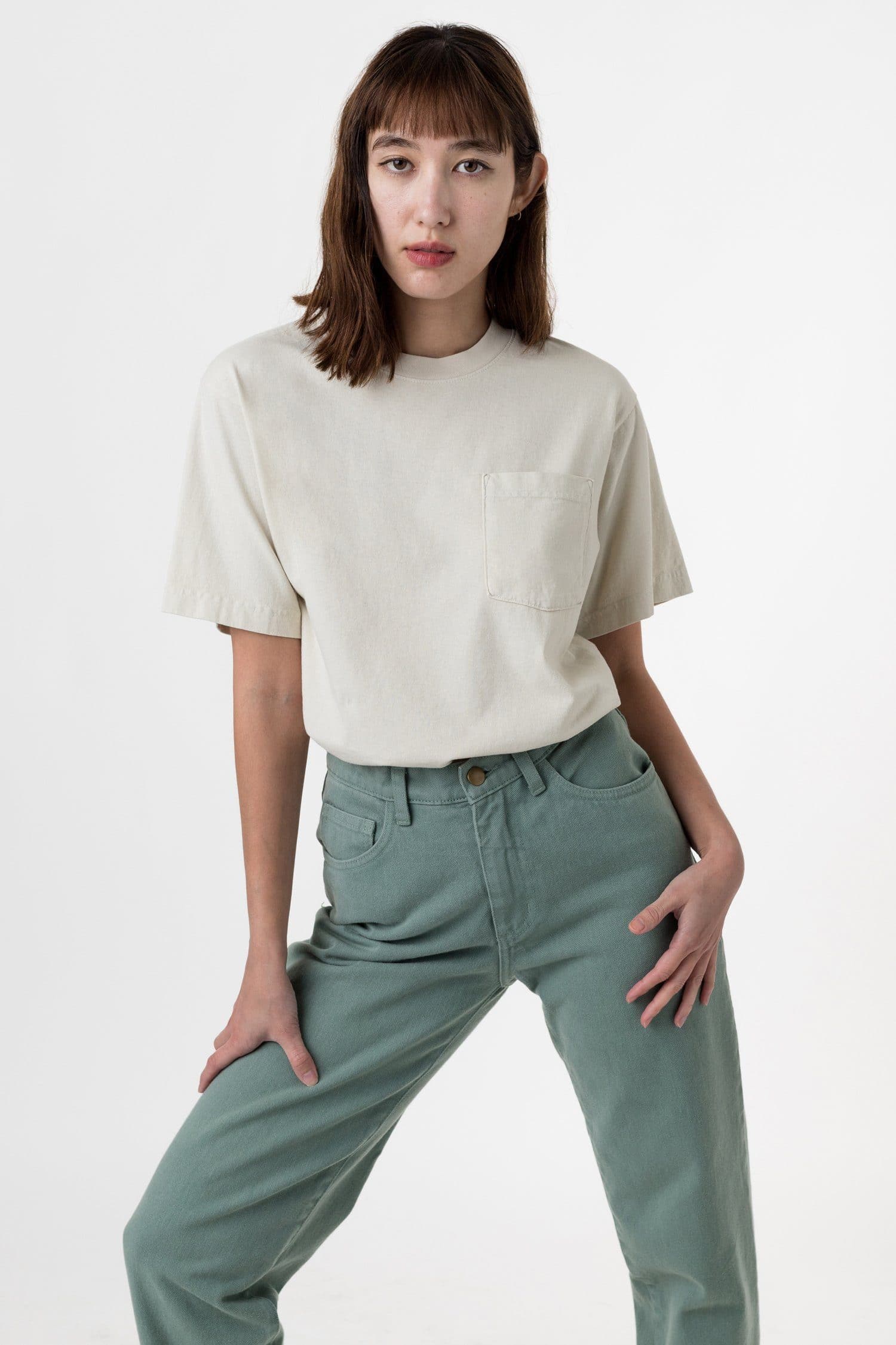 6.5 OZ S/S GARMENT DYE POCKET T-SHIRT 22