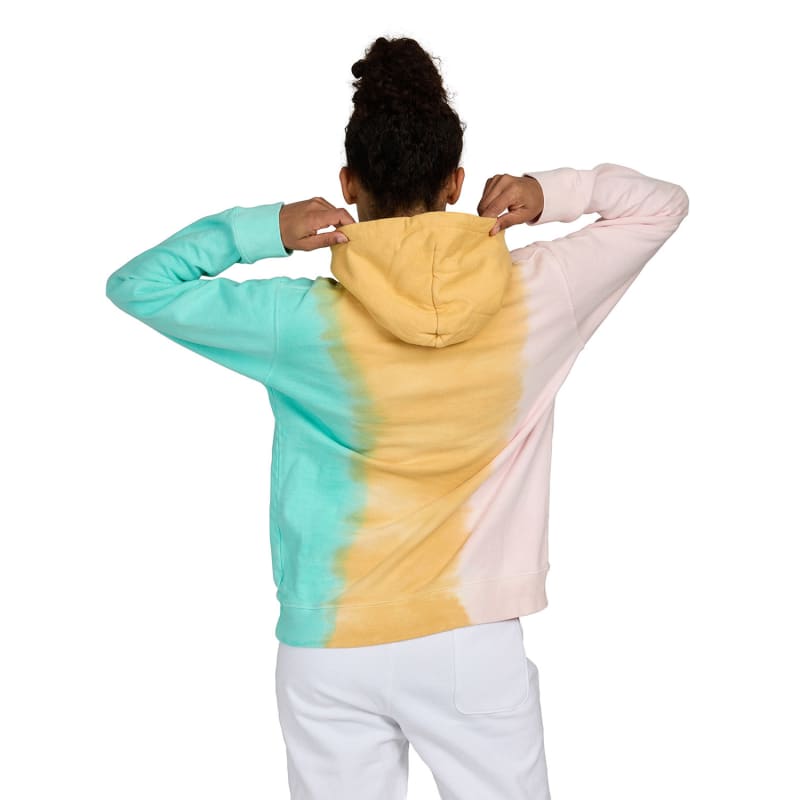 US Blanks Unisex Made In USA Rainbow Tie-Dye Hooded Sweatshirt 2