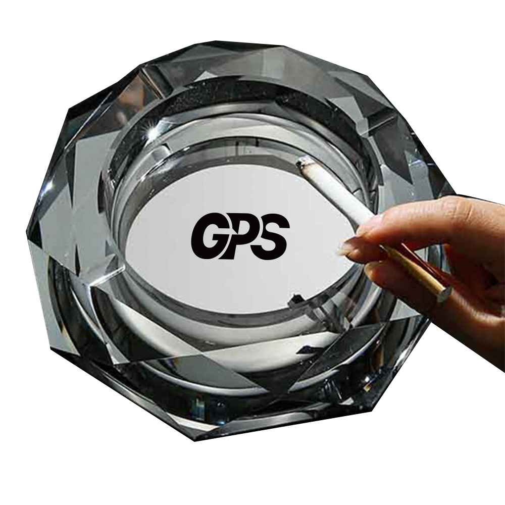 Crystal Ashtray, promotional household item with logo imprint 2