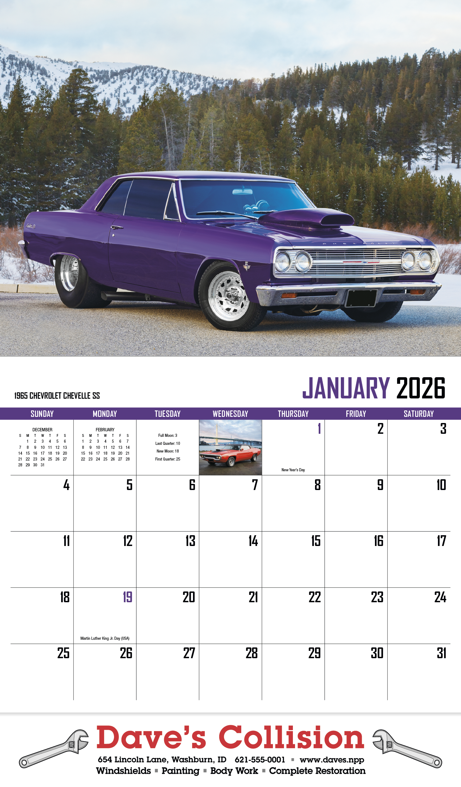 HotLine® Products Street Thunder Appointment Calendar - Stapled 4