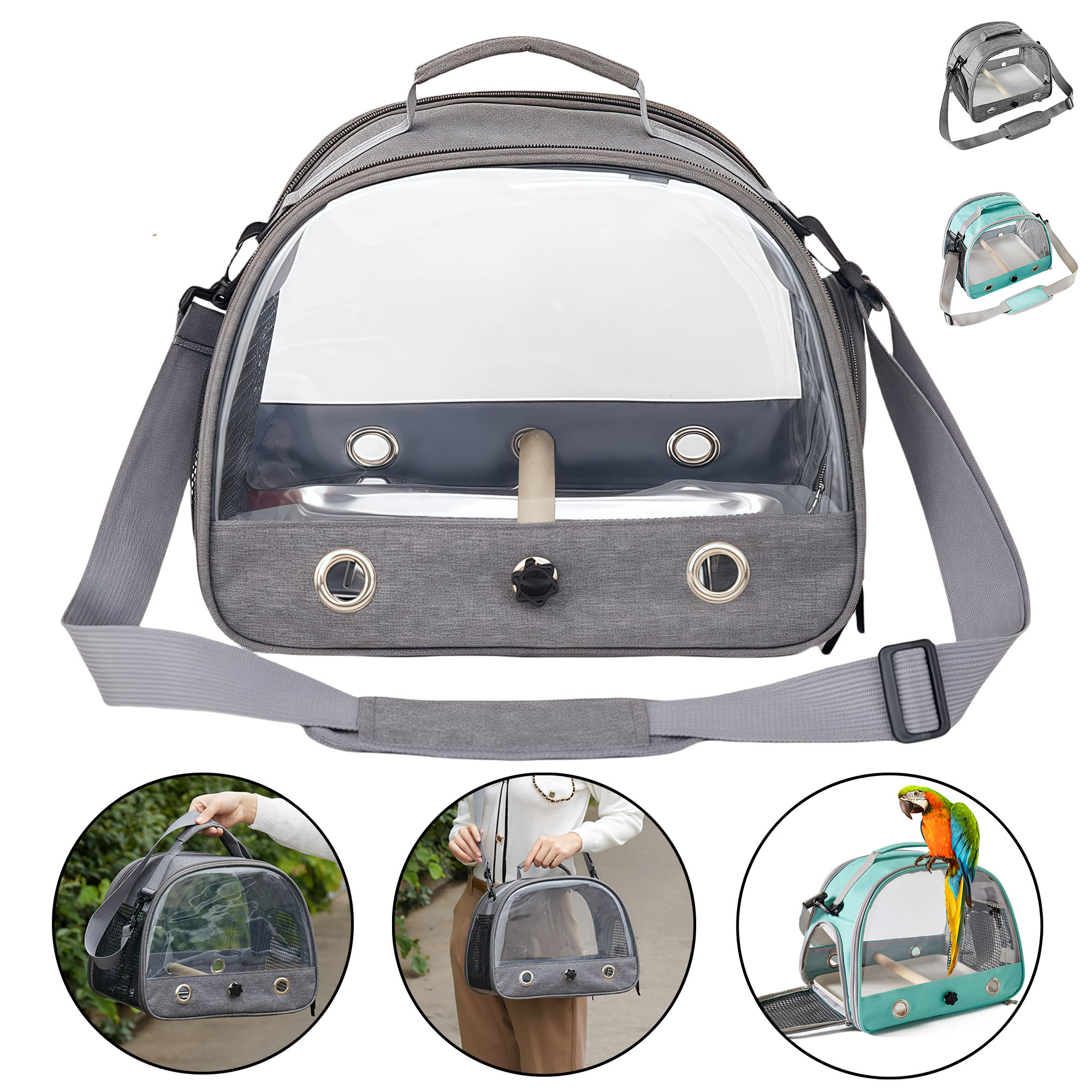 Portable Bird Carrier Travel Bag with Stand 2