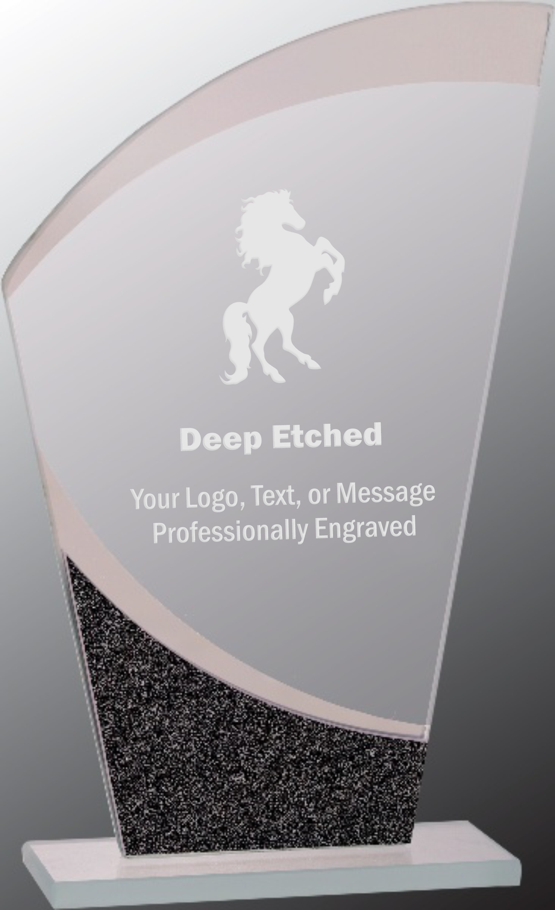 8" Wave Designer Glass Award