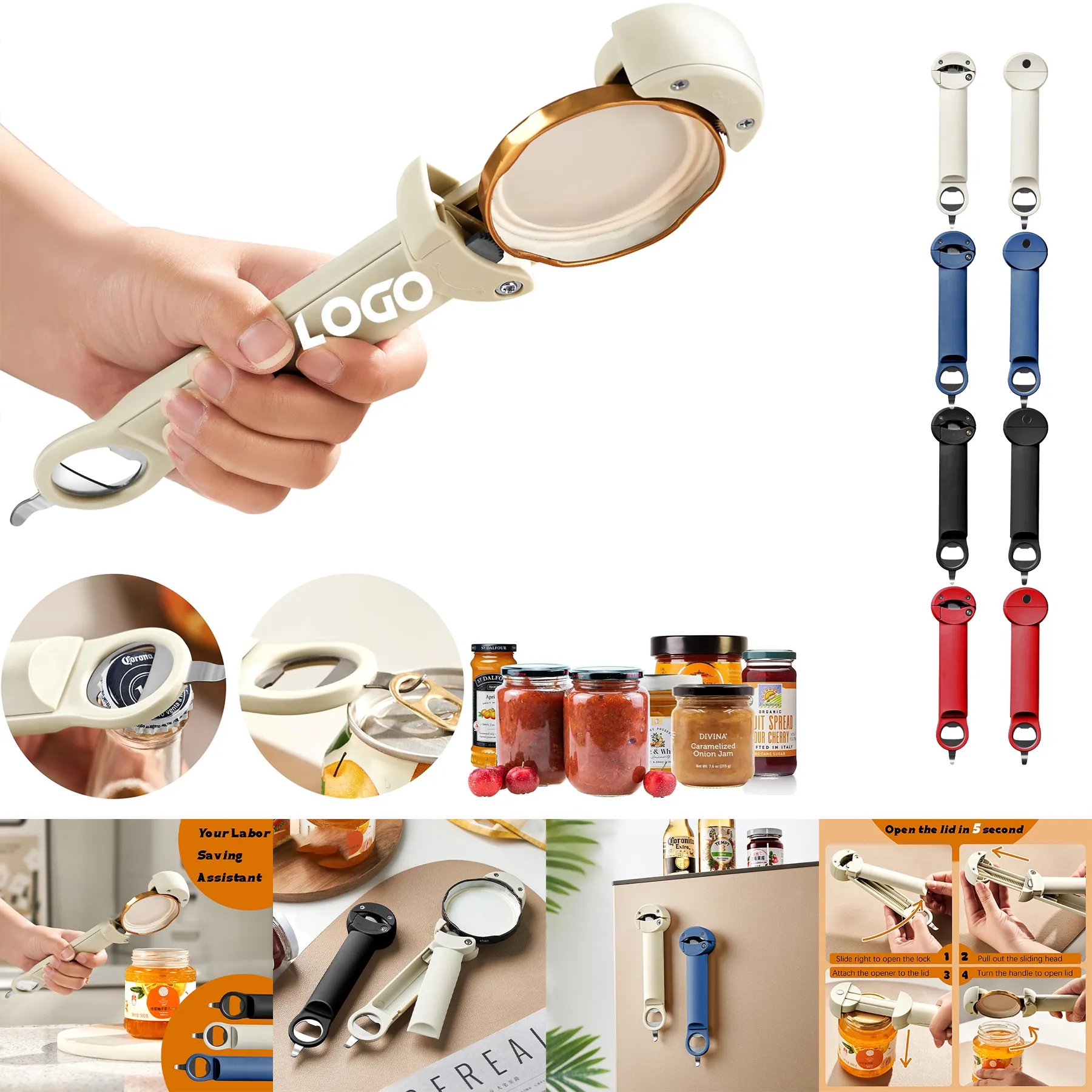 Jar Multi Function Bottle Opener 2