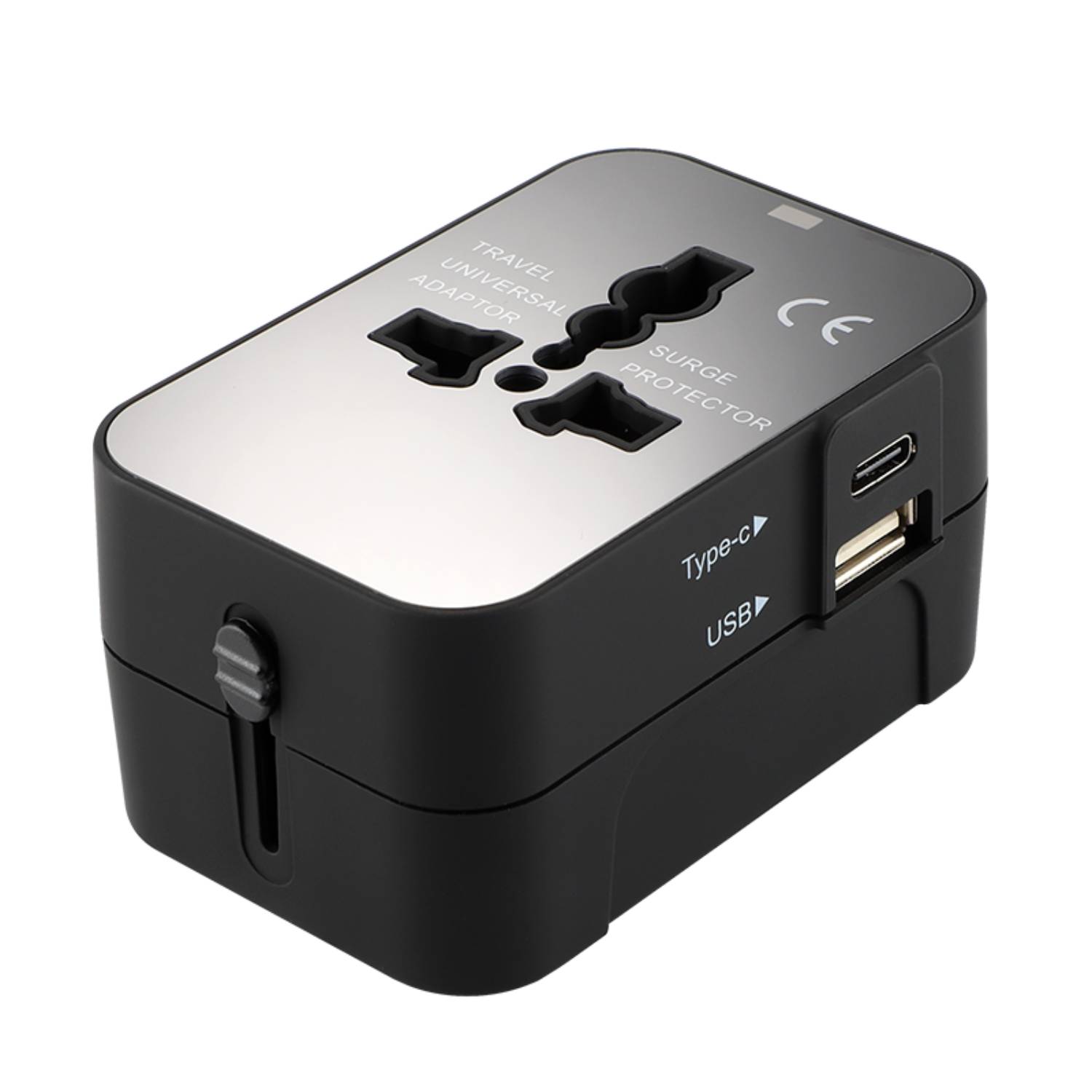 Dual Port Type C USB A Universal Travel Adapter 3