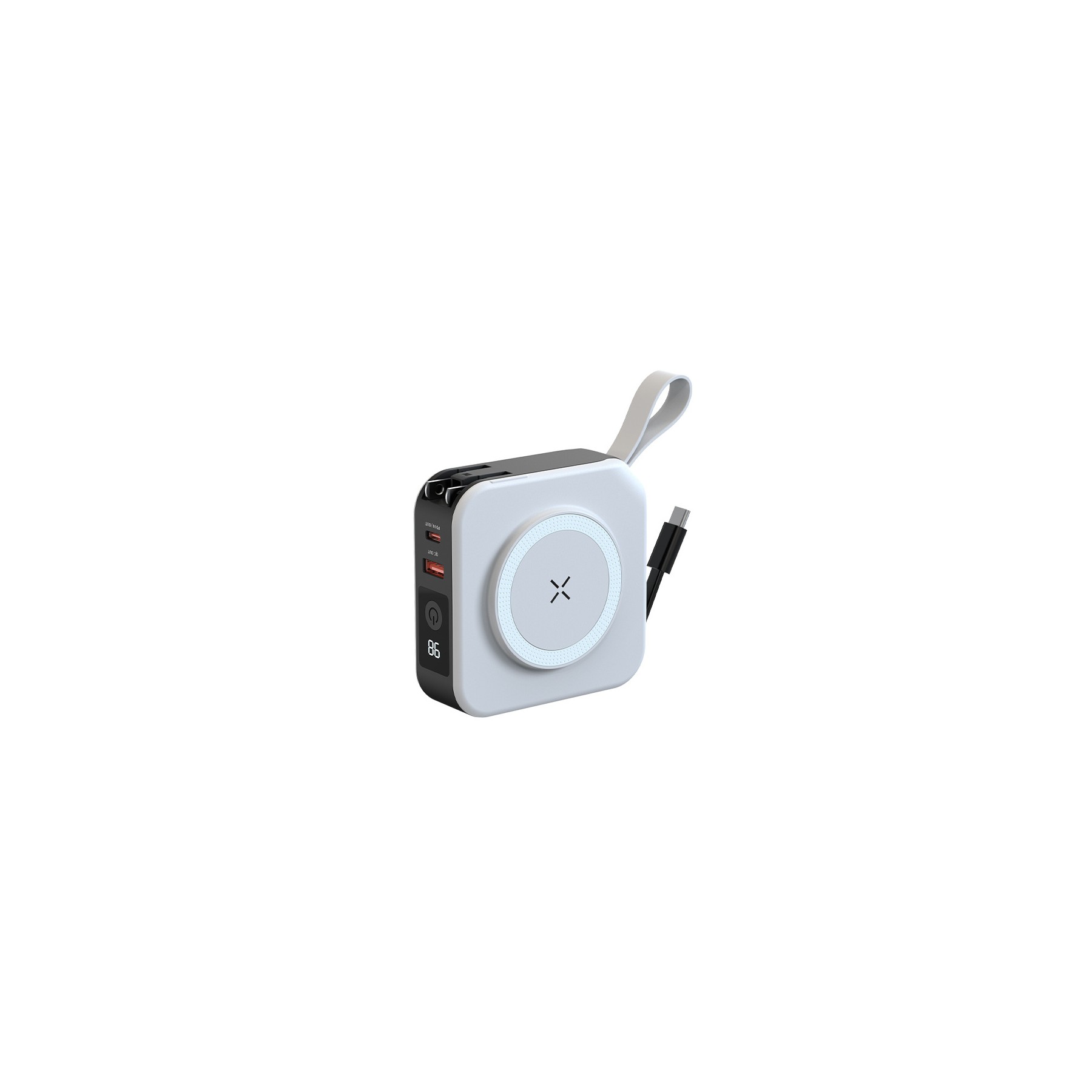 10000 mAh Magnetic Wireless Power Bank Built Plug 2