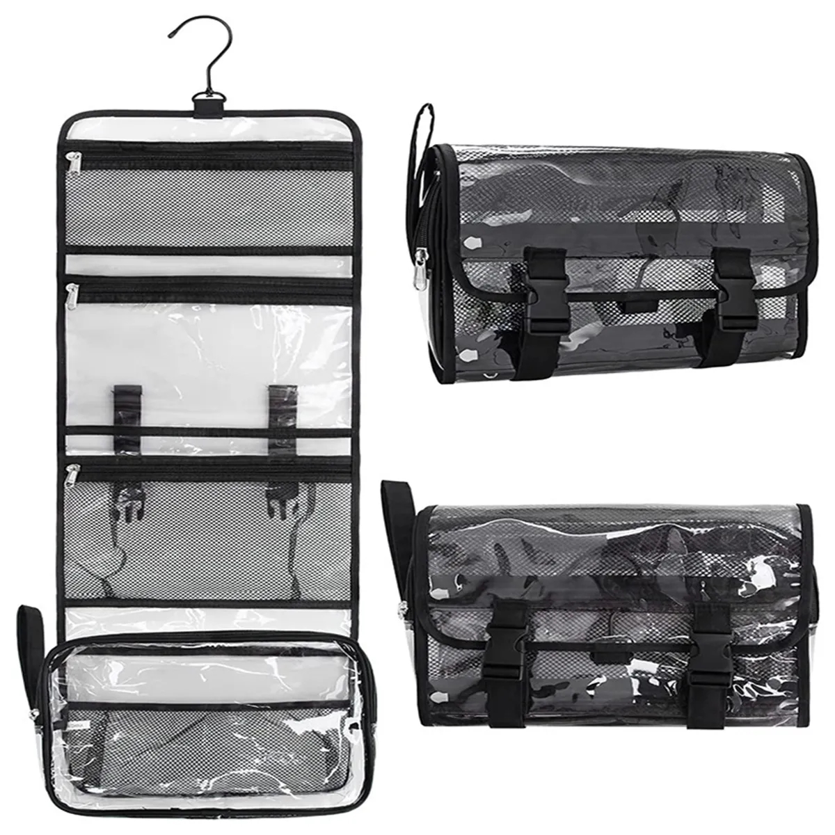 Large TSA Approved Travel Hanging Clear Toiletry Makeup Bag 6