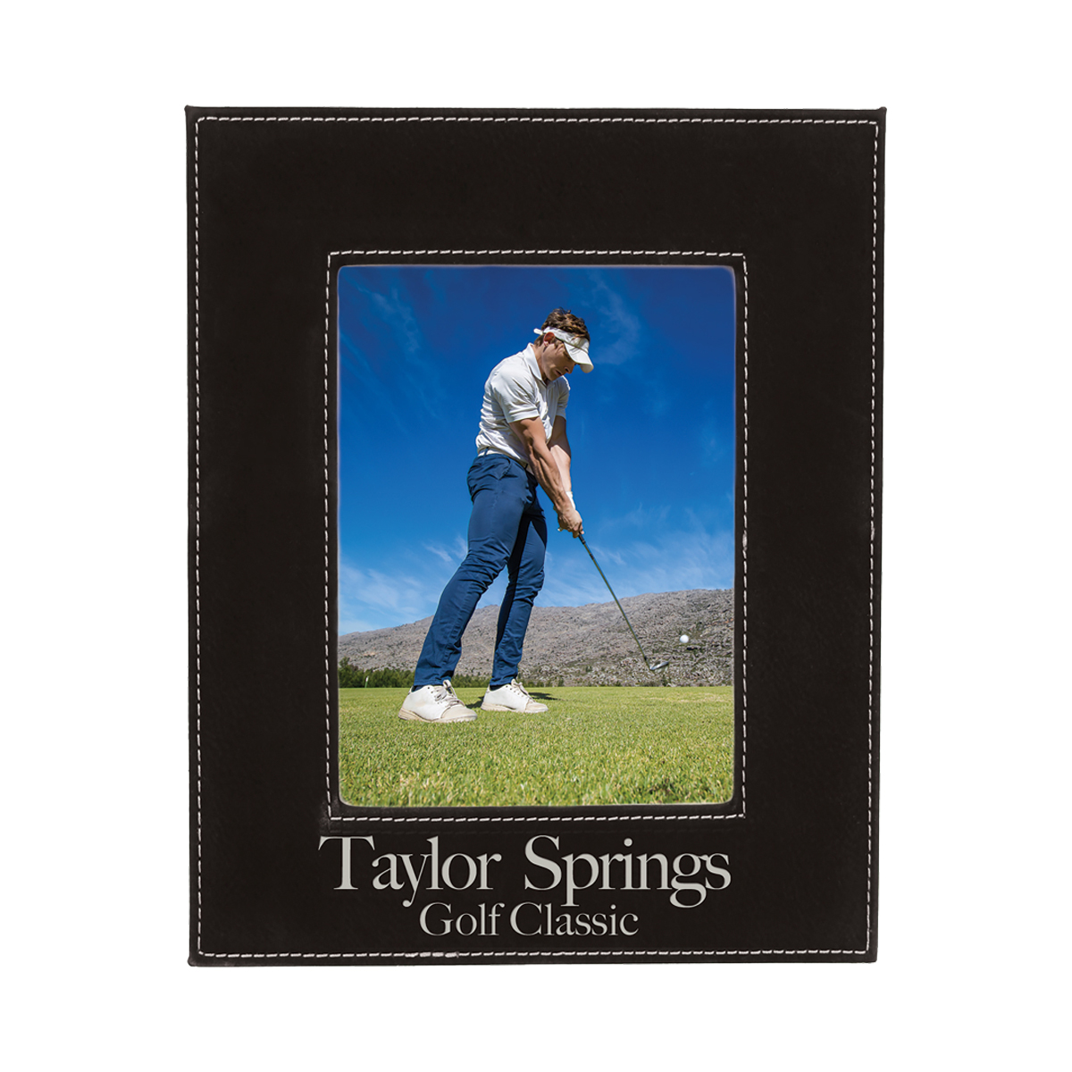 5" x 7" Black & Silver Leatherette Photo Frame