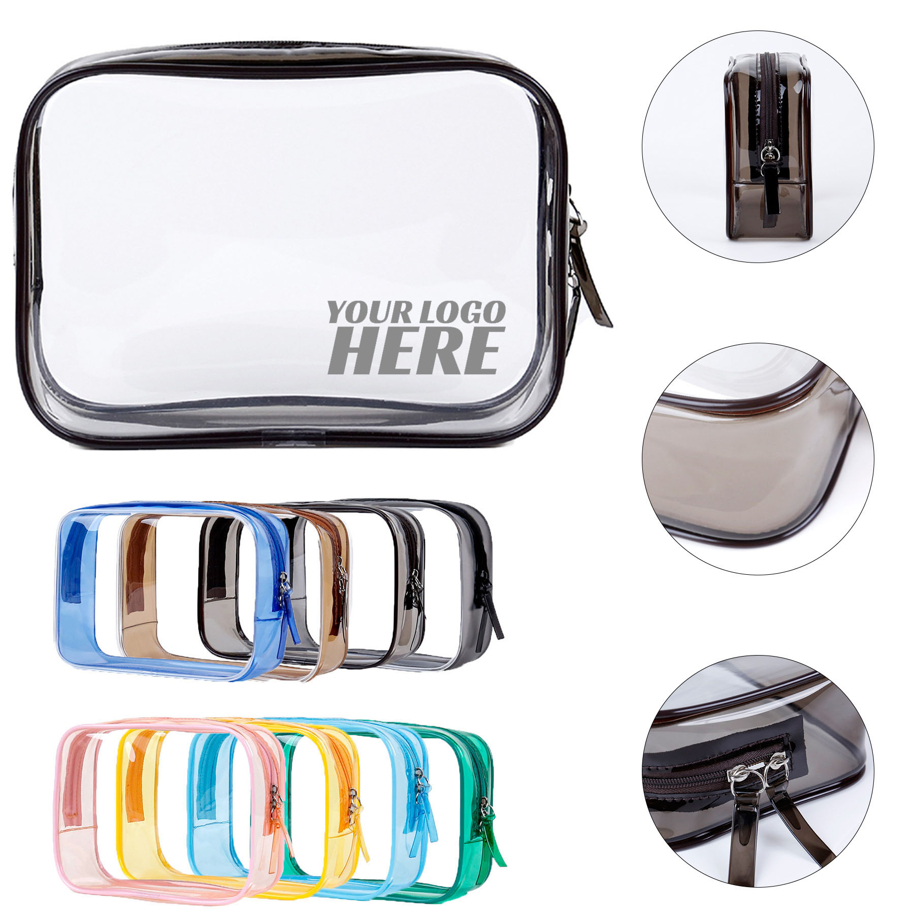 Transparent Cosmetic Bag Zippered Toiletry Bag 1