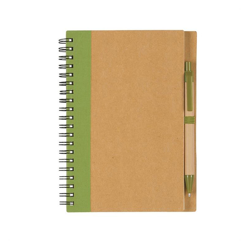 Spiral Kraft Notebook with Pen Set 8