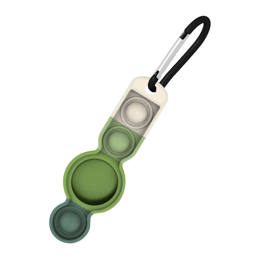 2 In 1 Silicone tag Holder Push Pop Keychain 11