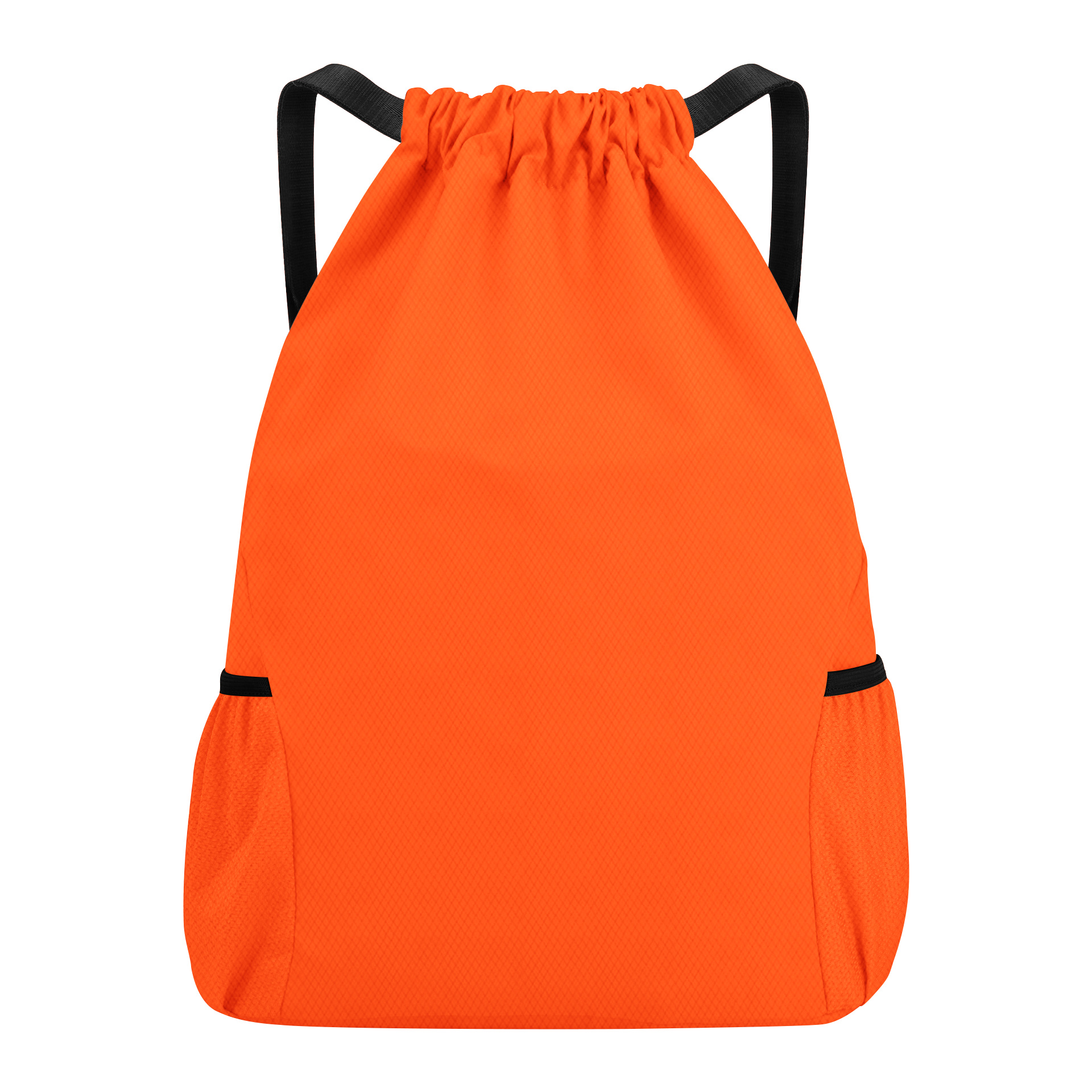 Large Capacity Waterproof Solid Drawstring Backpack With 2 Mesh Pockets 11