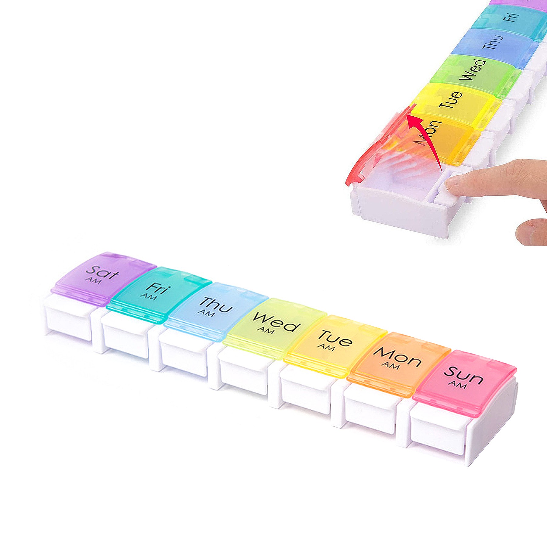 7 Day Clear Pill Box Organizer 6