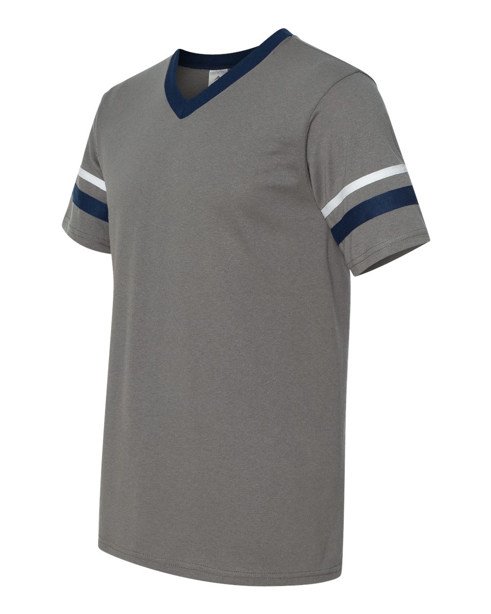 V-Neck Jersey with Striped Sleeves - 360 44