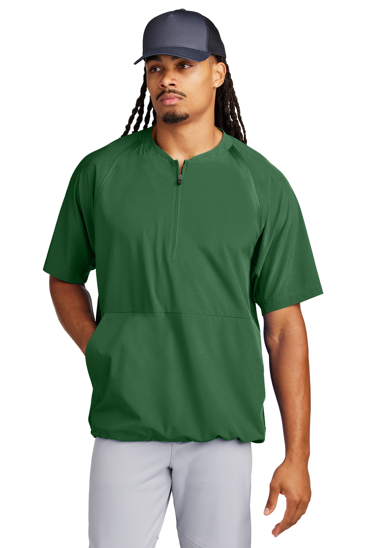 Sport-Tek Repeat 1/2-Zip Short Sleeve Jacket JST489 63