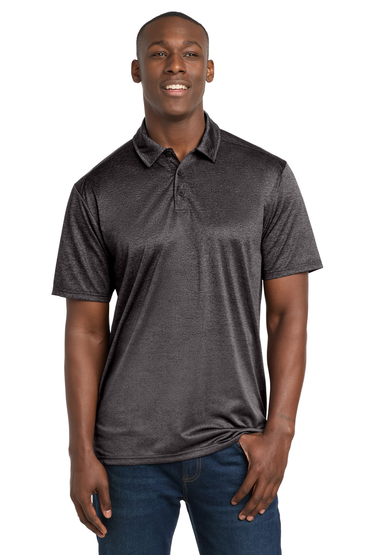 Sport-Tek Ombre Heather Polo. ST671 7