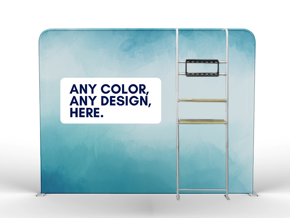 Premium 10' Backdrop w/ Shelves & Mount Kit