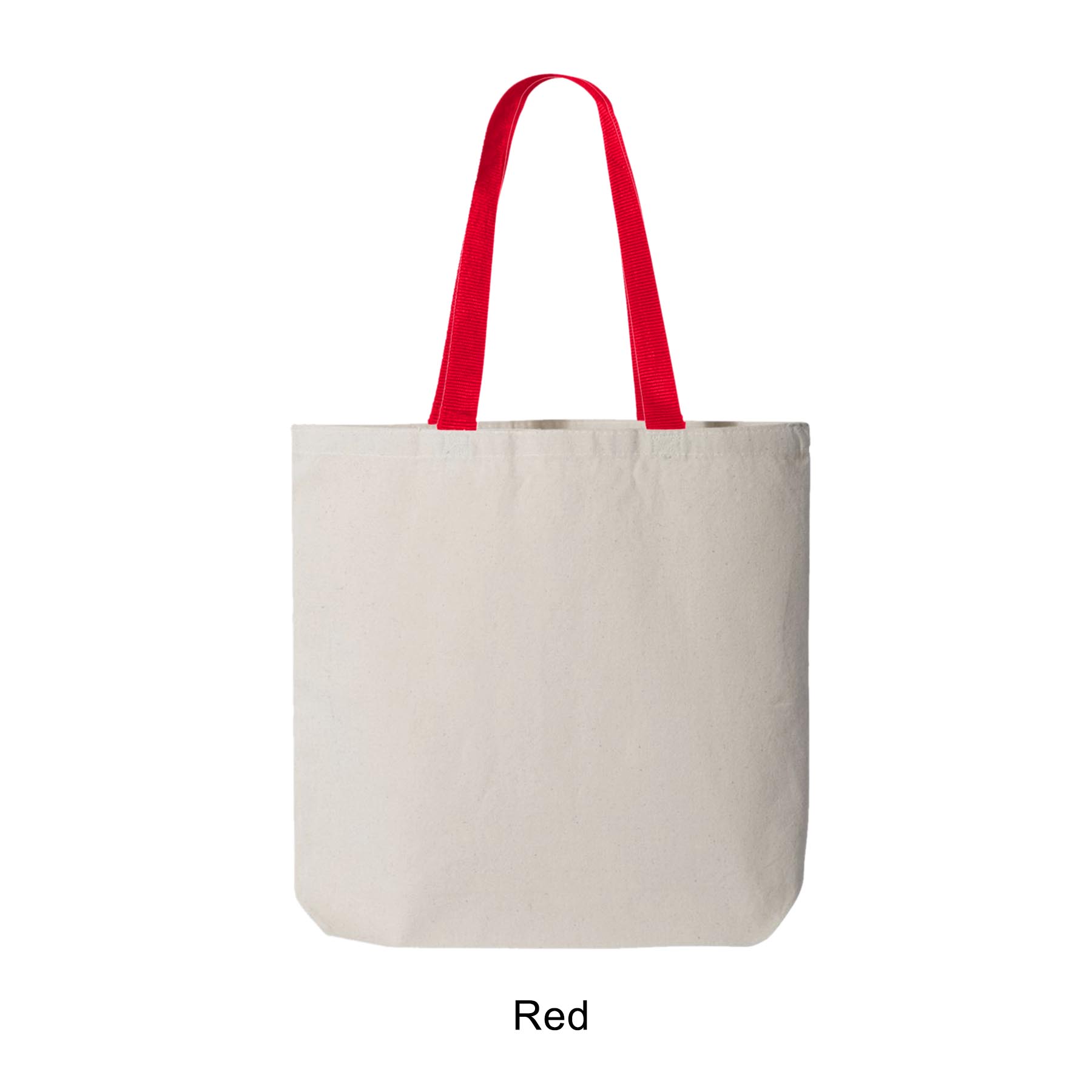 12 oz. Cotton Canvas Tote with Color Handle 7