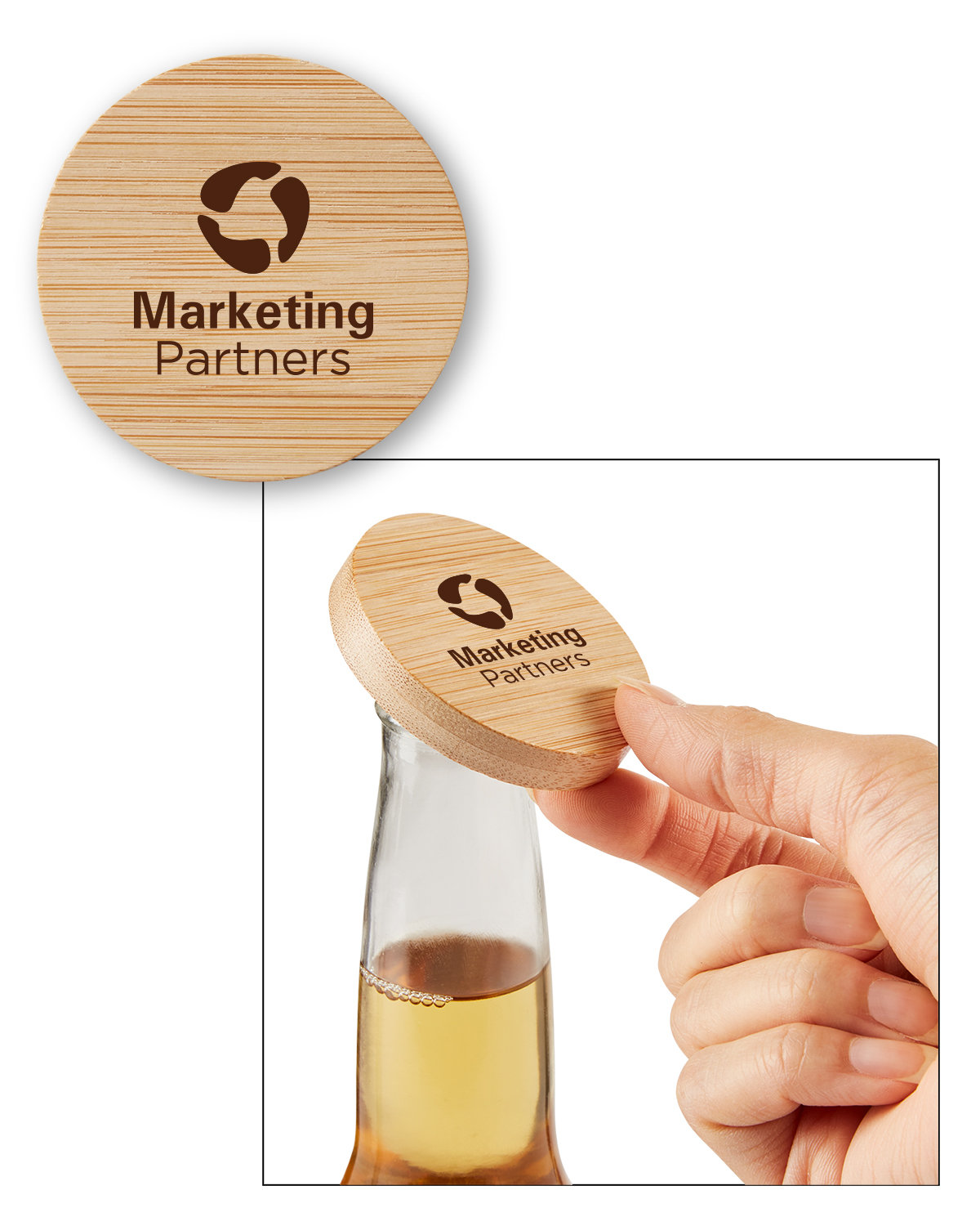 Bamboo Bottle Opener With Magnet 2