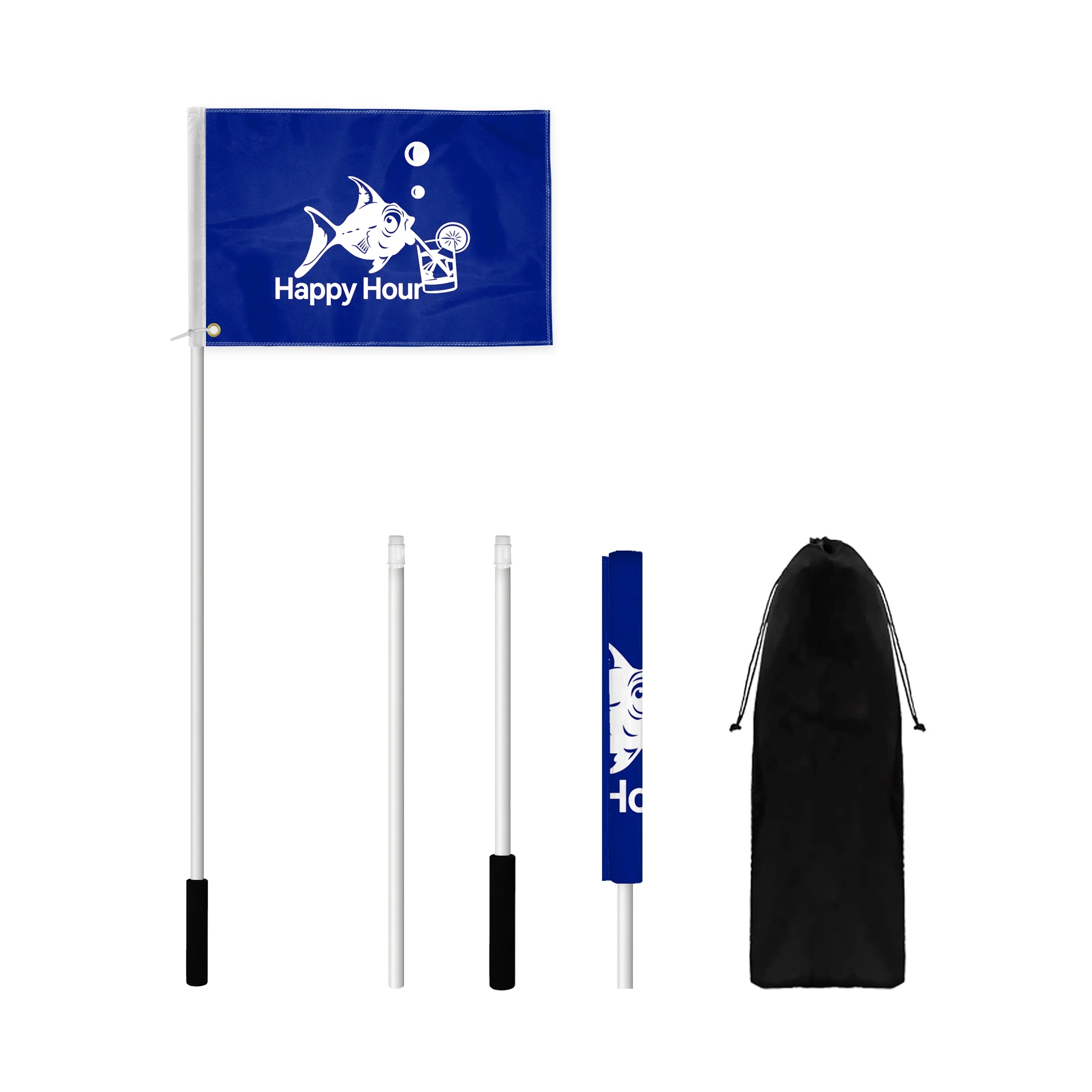 48" Custom Ski Flag Pole with 12"x18" Custom flag 1