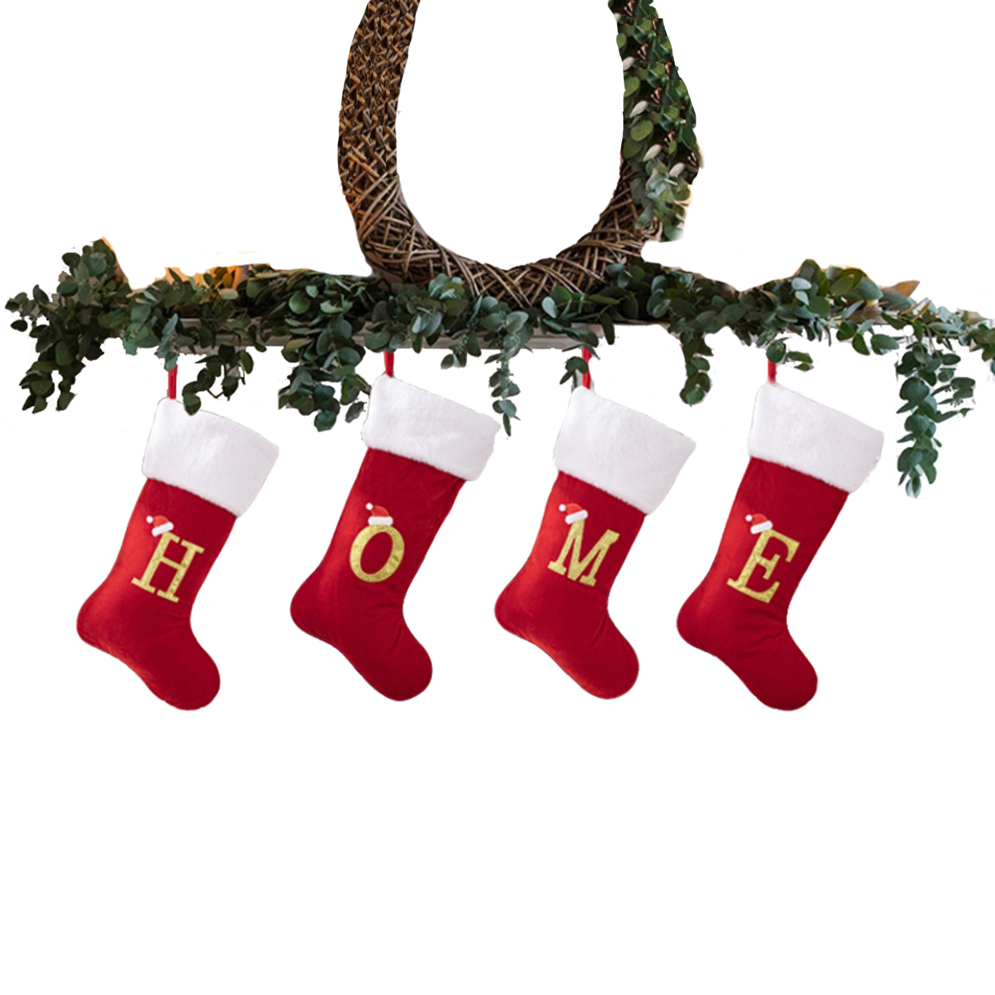 Christmas Stockings Monogrammed with Letters 1