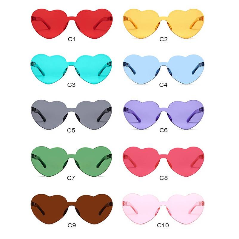 Rimless Heart Shape Sunglasses 2