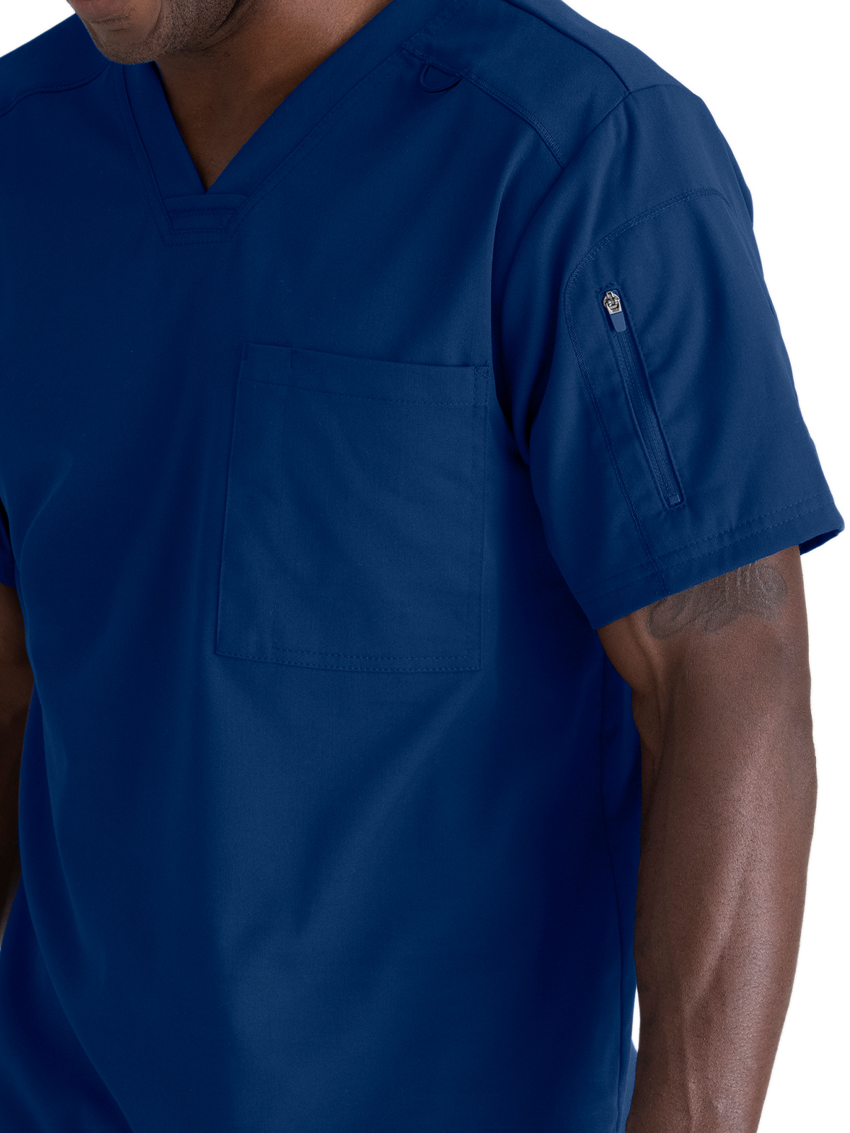 Grey's Anatomy Spandex Stretch - Men's Two-Pocket V-Neck Murphy Scrub Top 37
