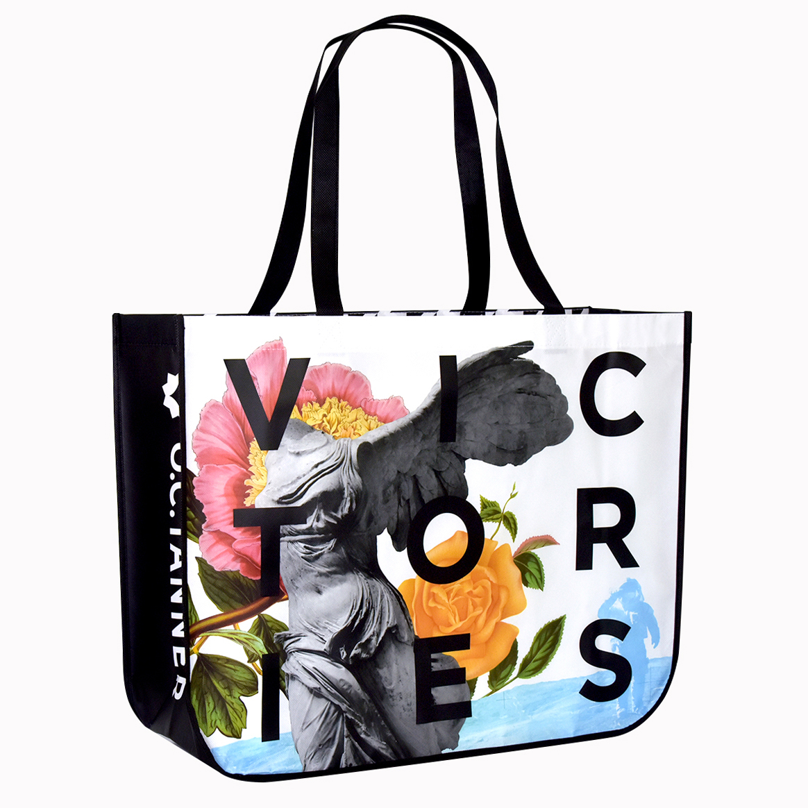 Large Custom Laminated Non-Woven Round Cornered Tradeshow Bag 20"x16"x6.5" 1
