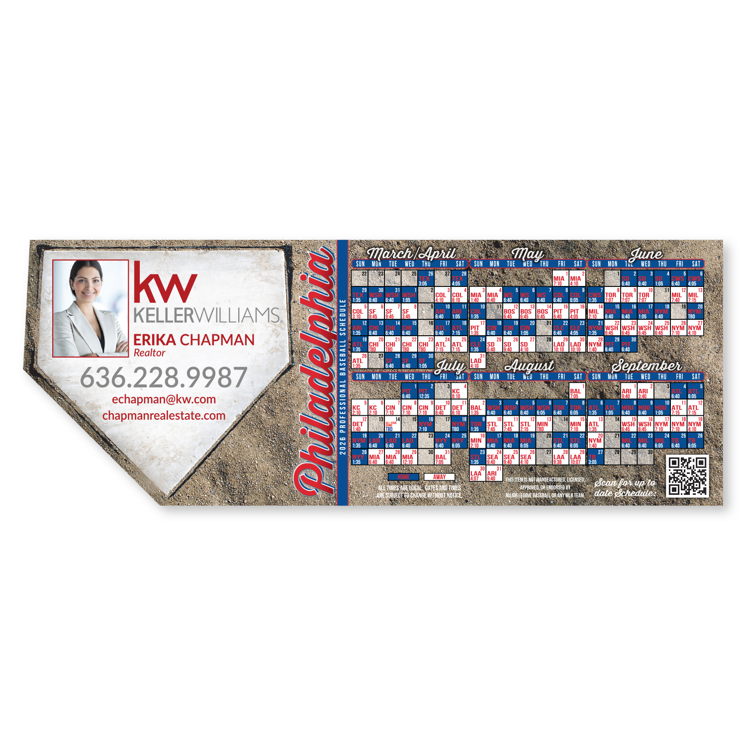Baseball Schedule Magnet 1