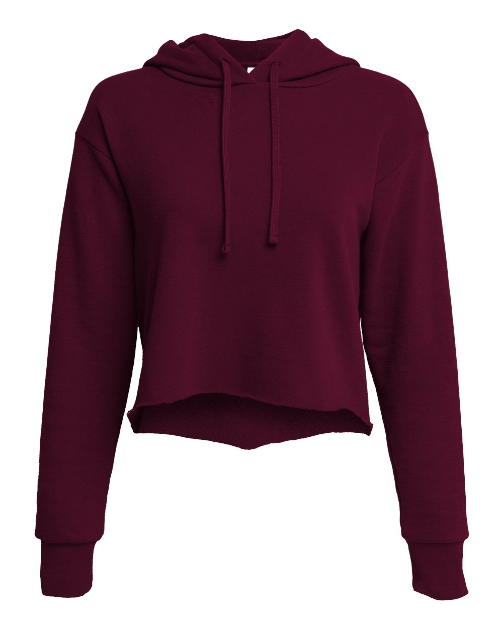 Women's Laguna Sueded Raw Edge Crop Hoodie Sweatshirt - 9384 38